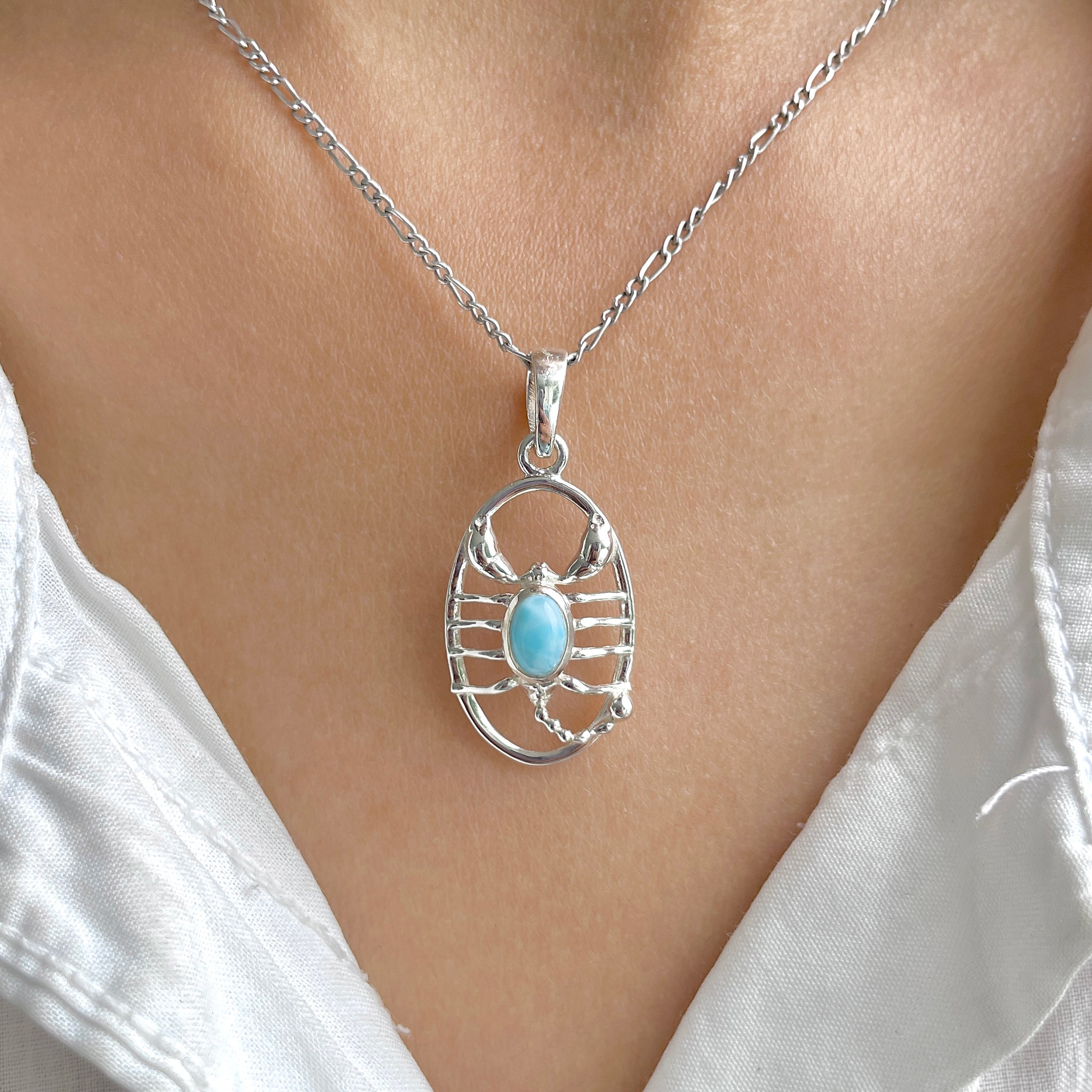 Larimar Pendant-(LAR-RDP-54.)