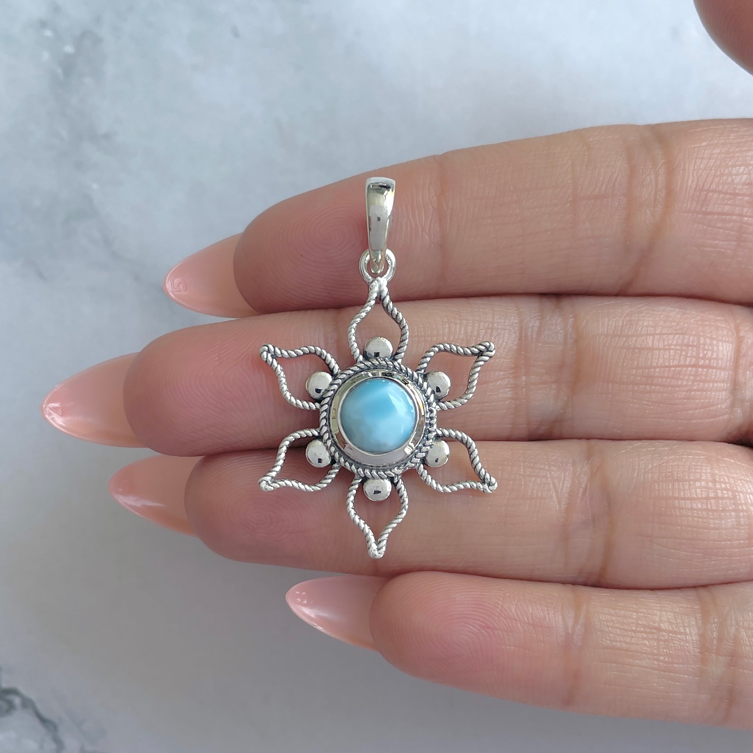 Larimar Pendant-(LAR-RDP-78.)