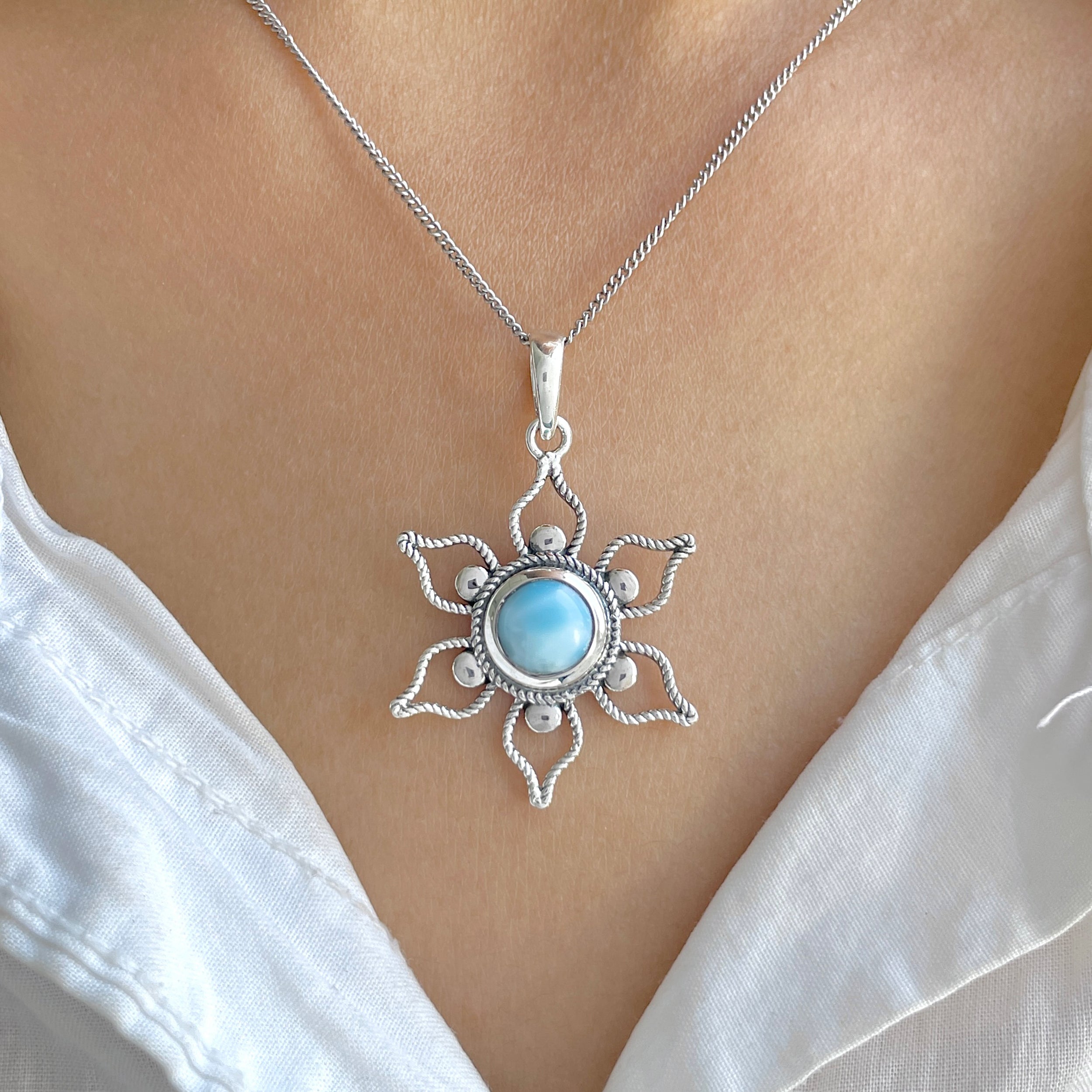 Larimar Pendant-(LAR-RDP-78.)