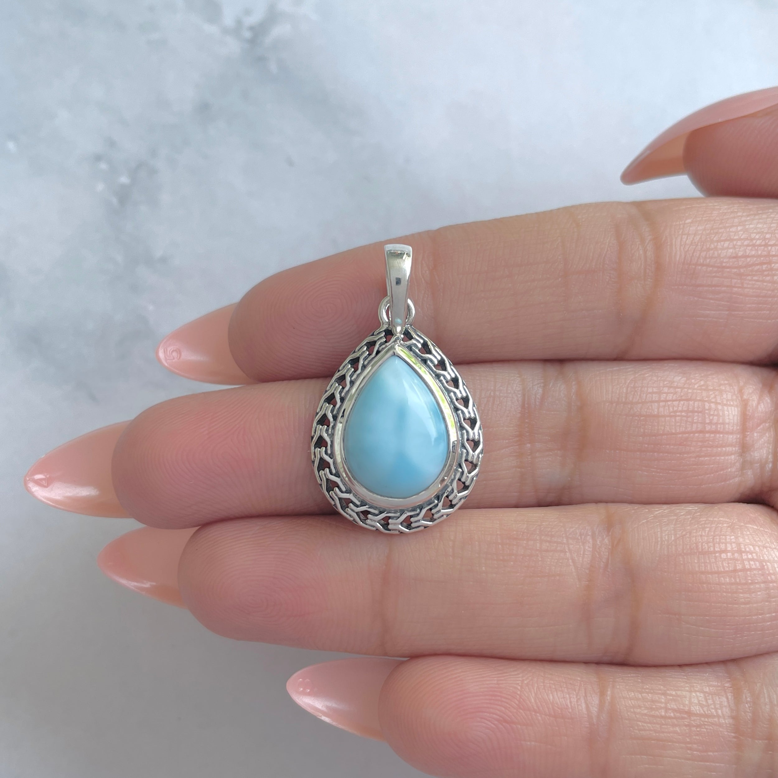 Larimar Pendant-(LAR-RDP-87.)