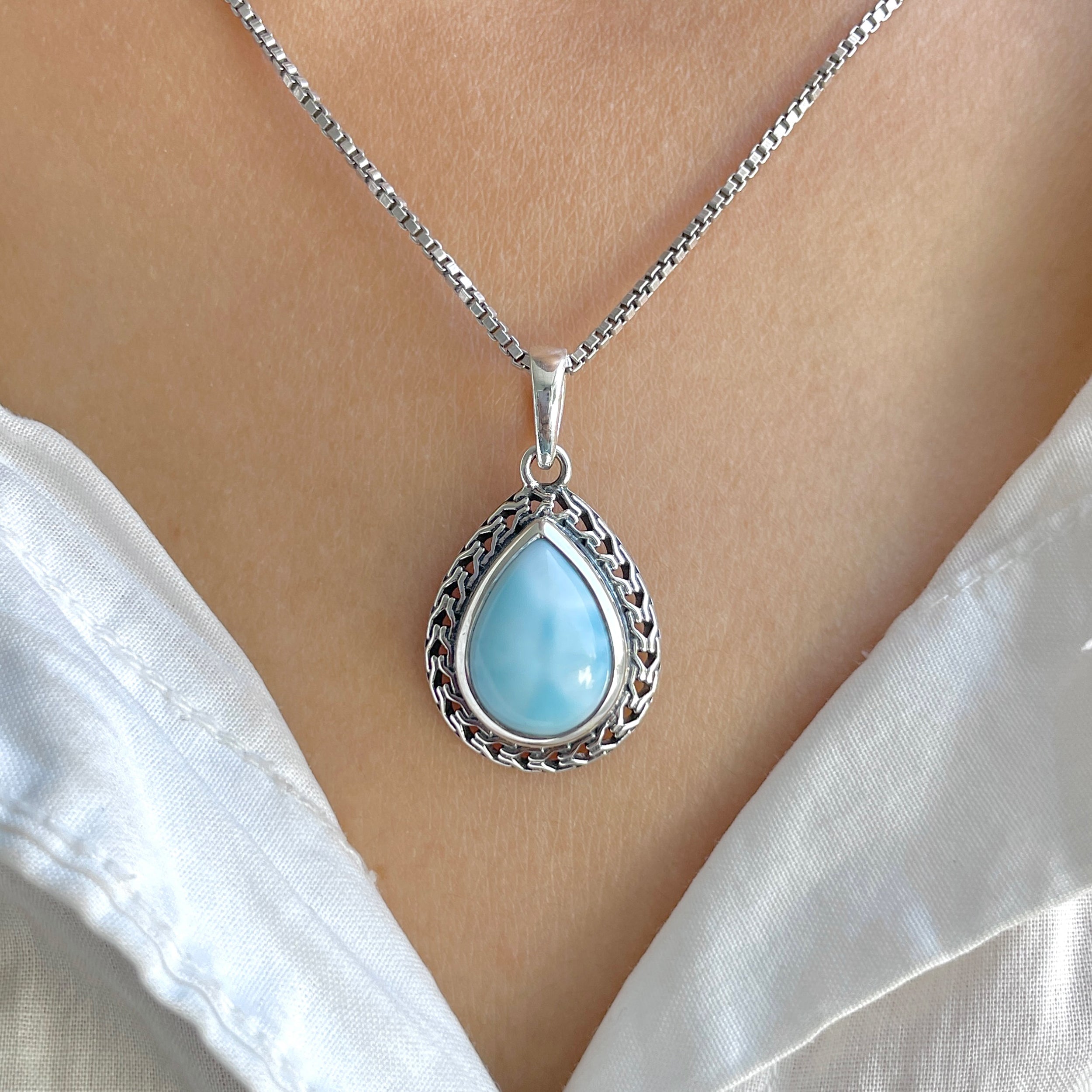 Larimar Pendant-(LAR-RDP-87.)