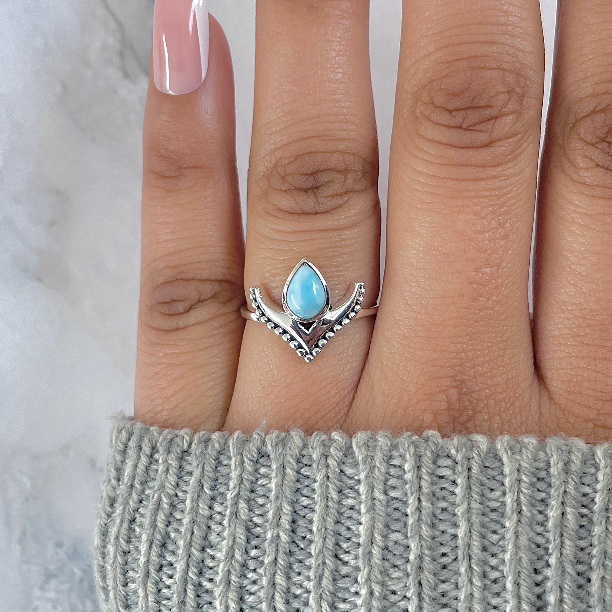 Larimar Ring-(LAR-RDR-1269.)