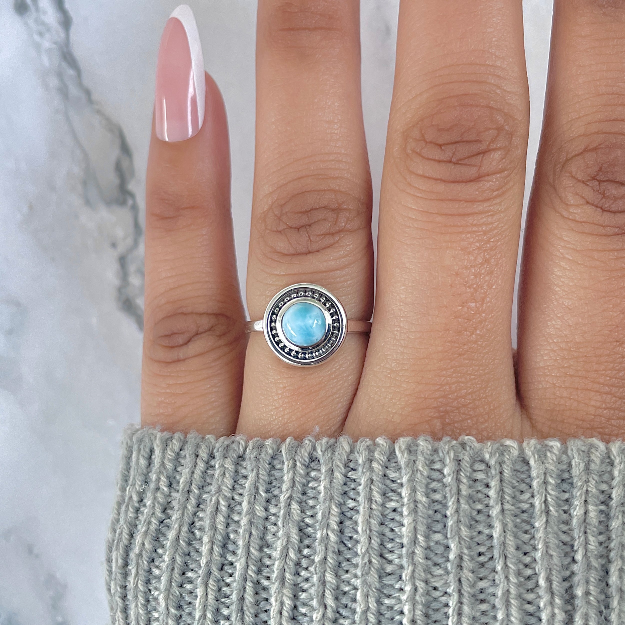 Larimar Ring-(LAR-RDR-1289.)