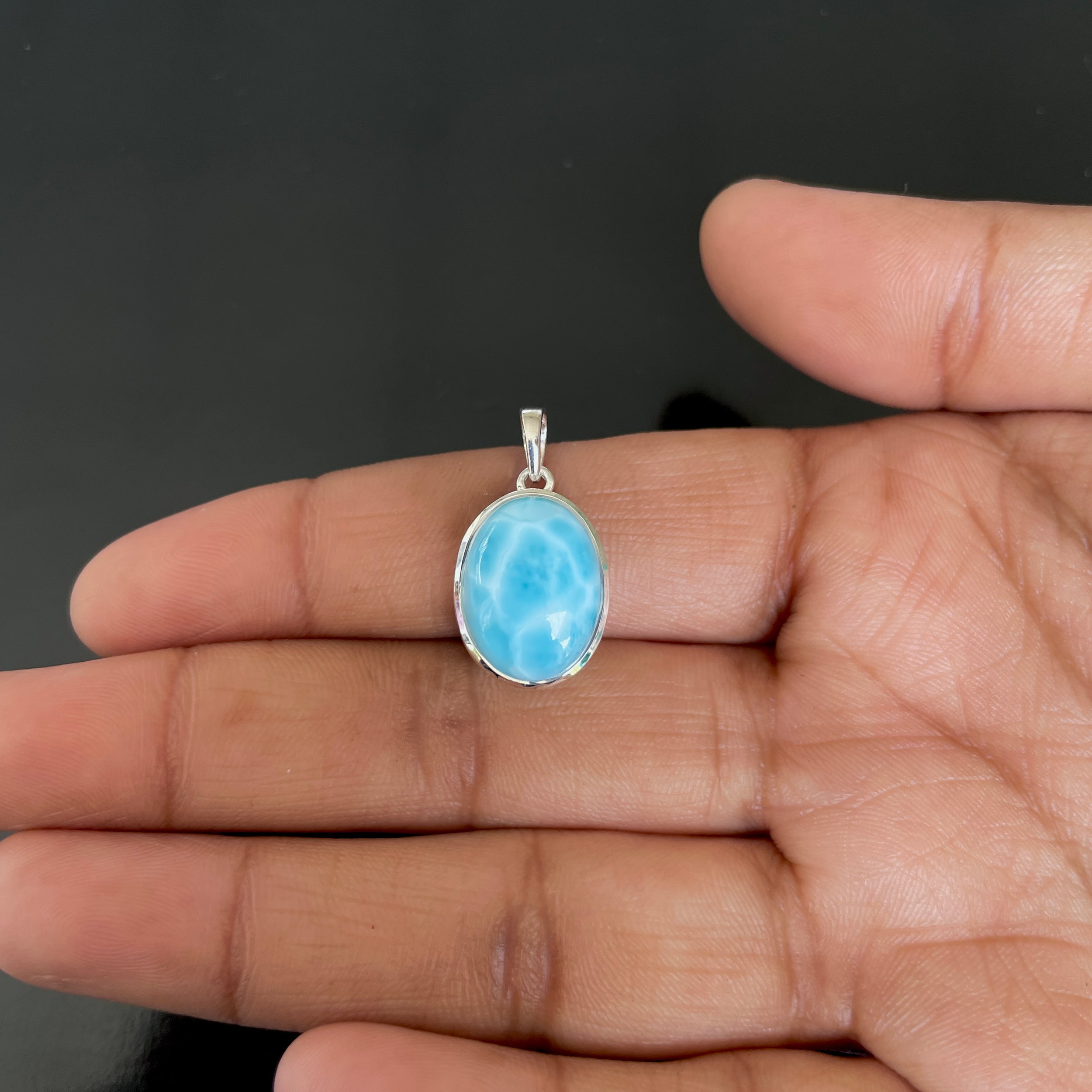 Larimar Pendant-(LAR-RDP-473.)