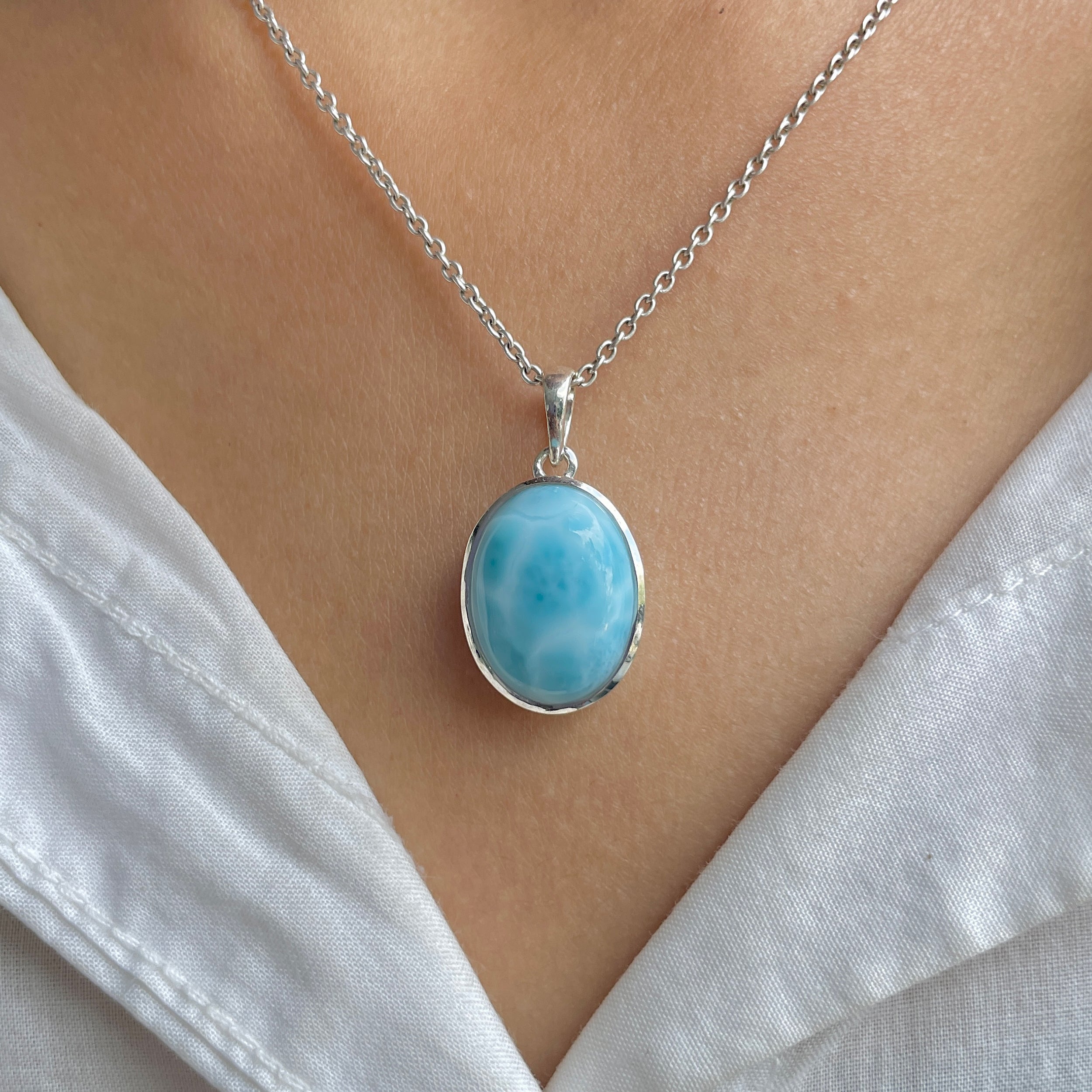 Larimar Pendant-(LAR-RDP-473.)