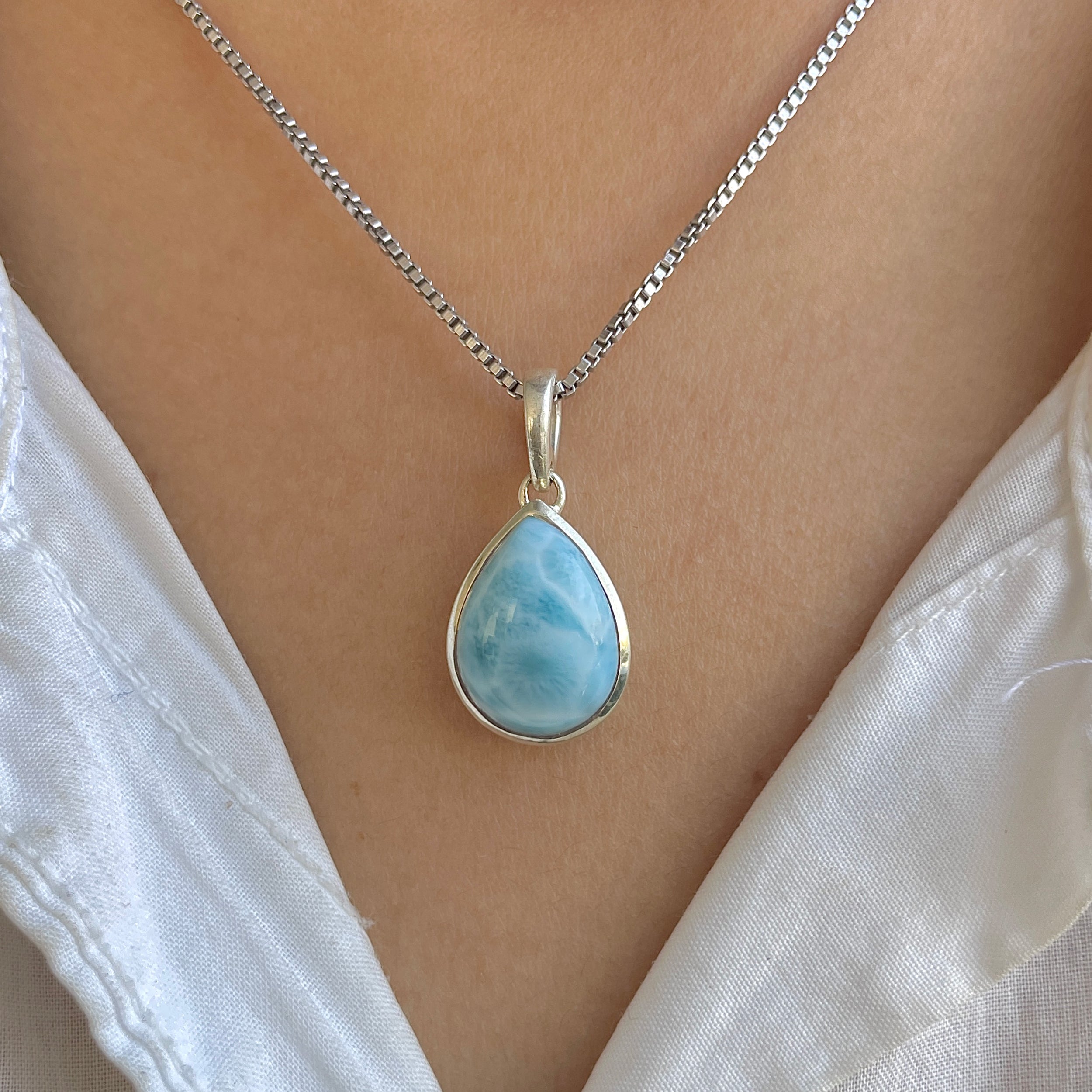 Larimar Pendant-(LAR-RDP-474.)