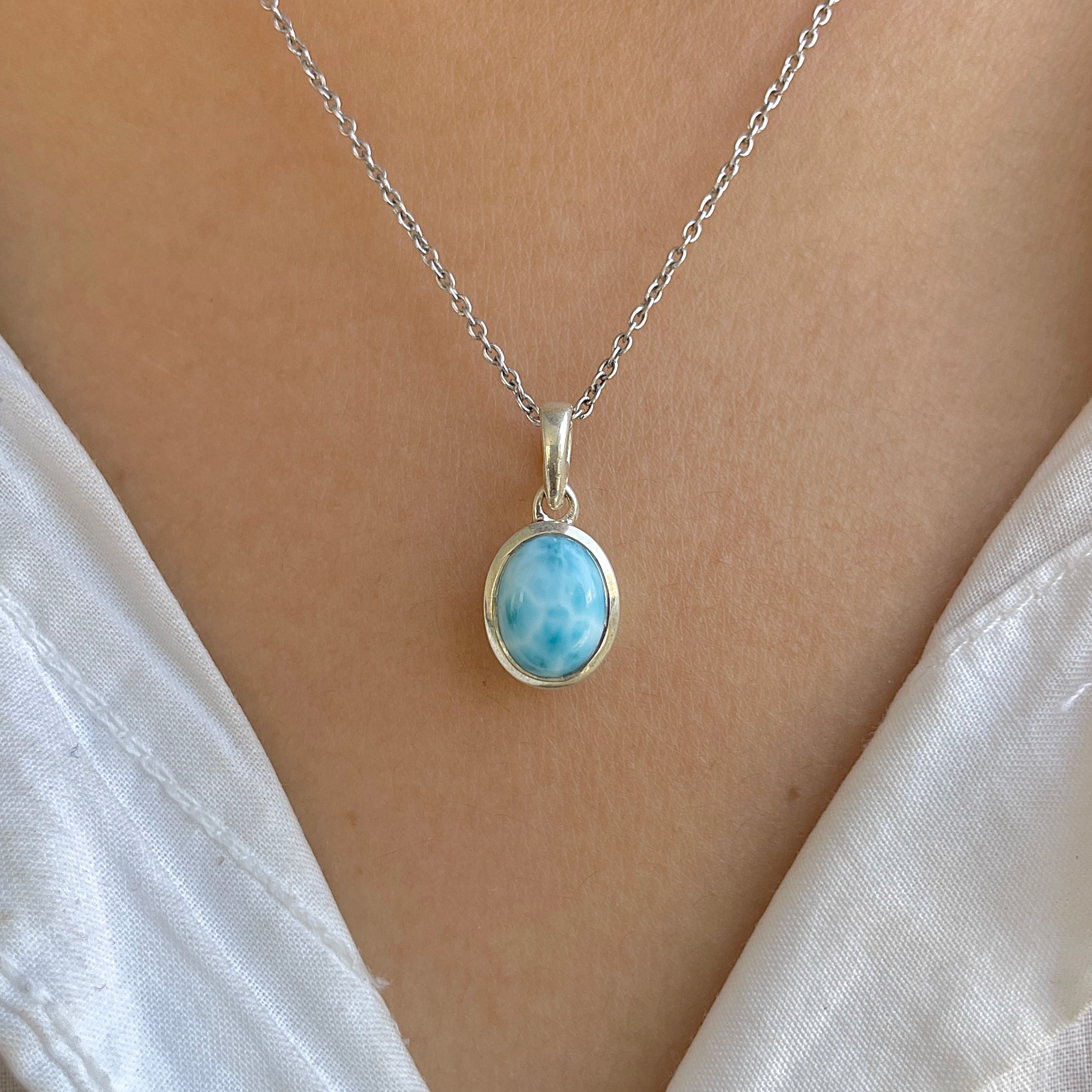 Larimar Pendant-(LAR-RDP-683.)