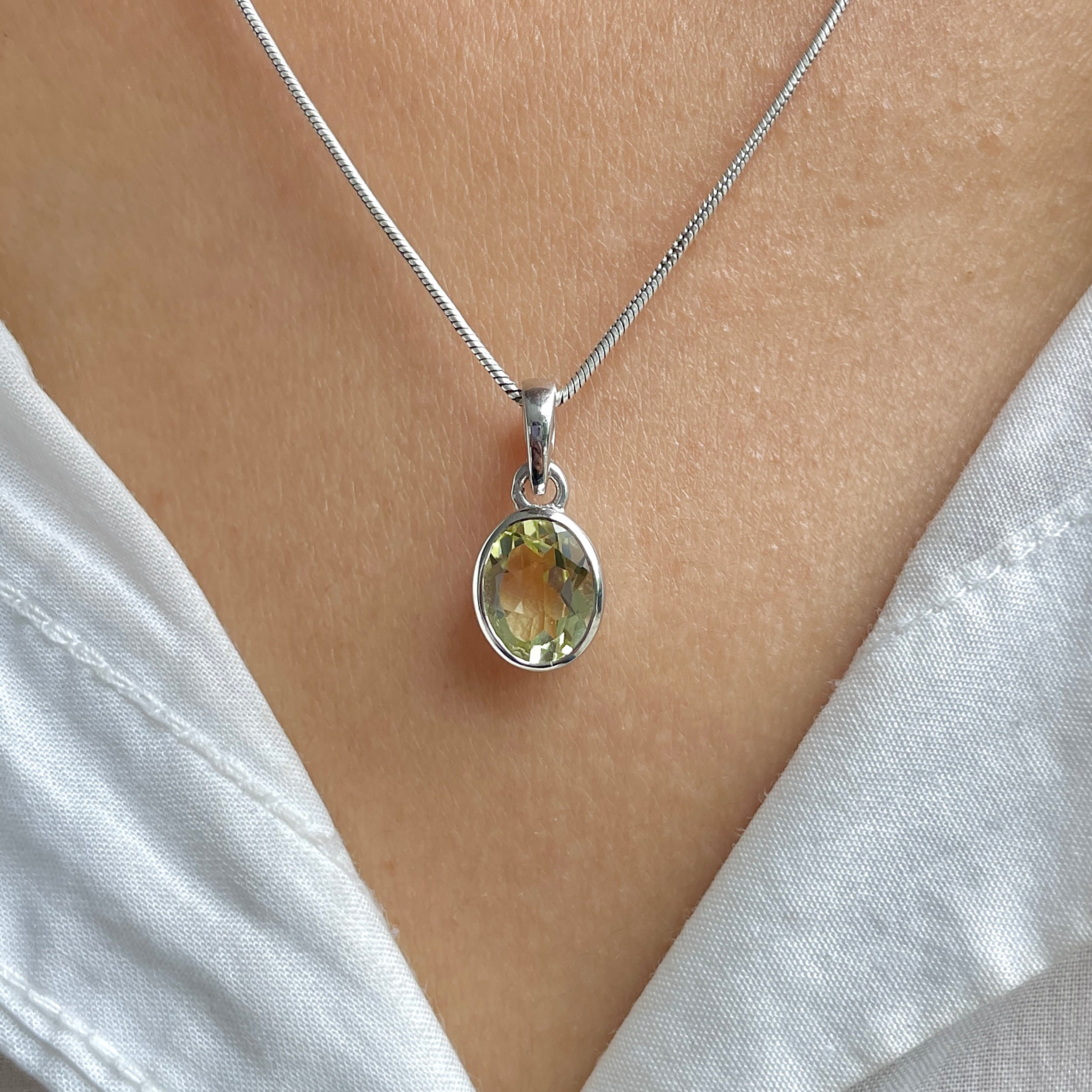Lemon Quartz Pendant-(LEM-RDP-380.)