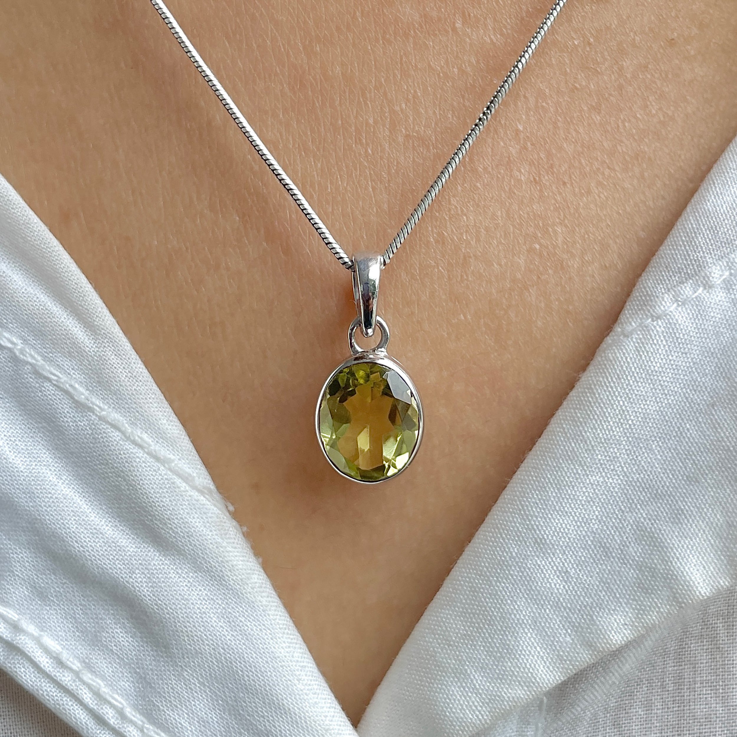 Lemon Quartz Pendant-(LEM-RDP-734.)