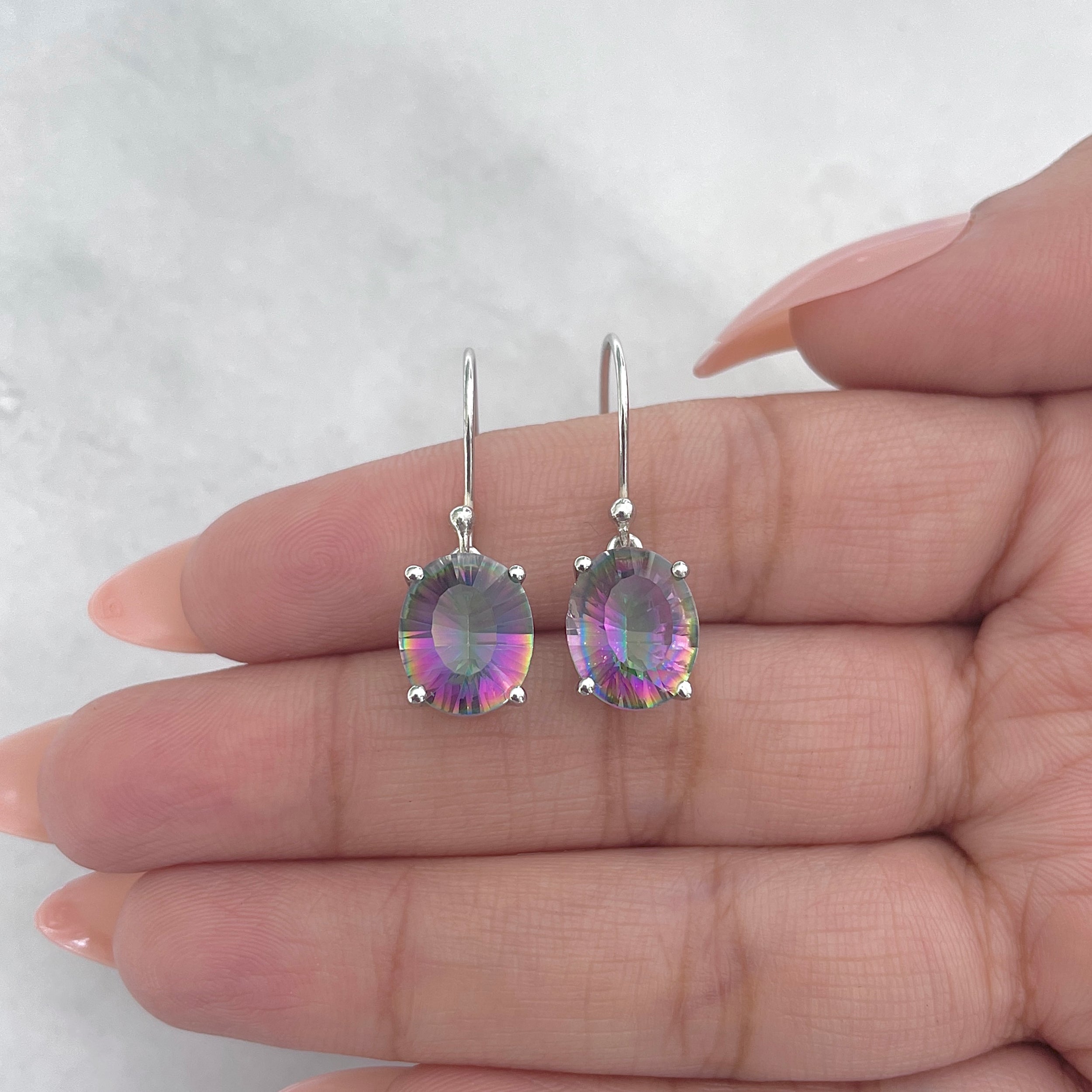 Mystic Topaz Earring-(MST-RDE-868.)