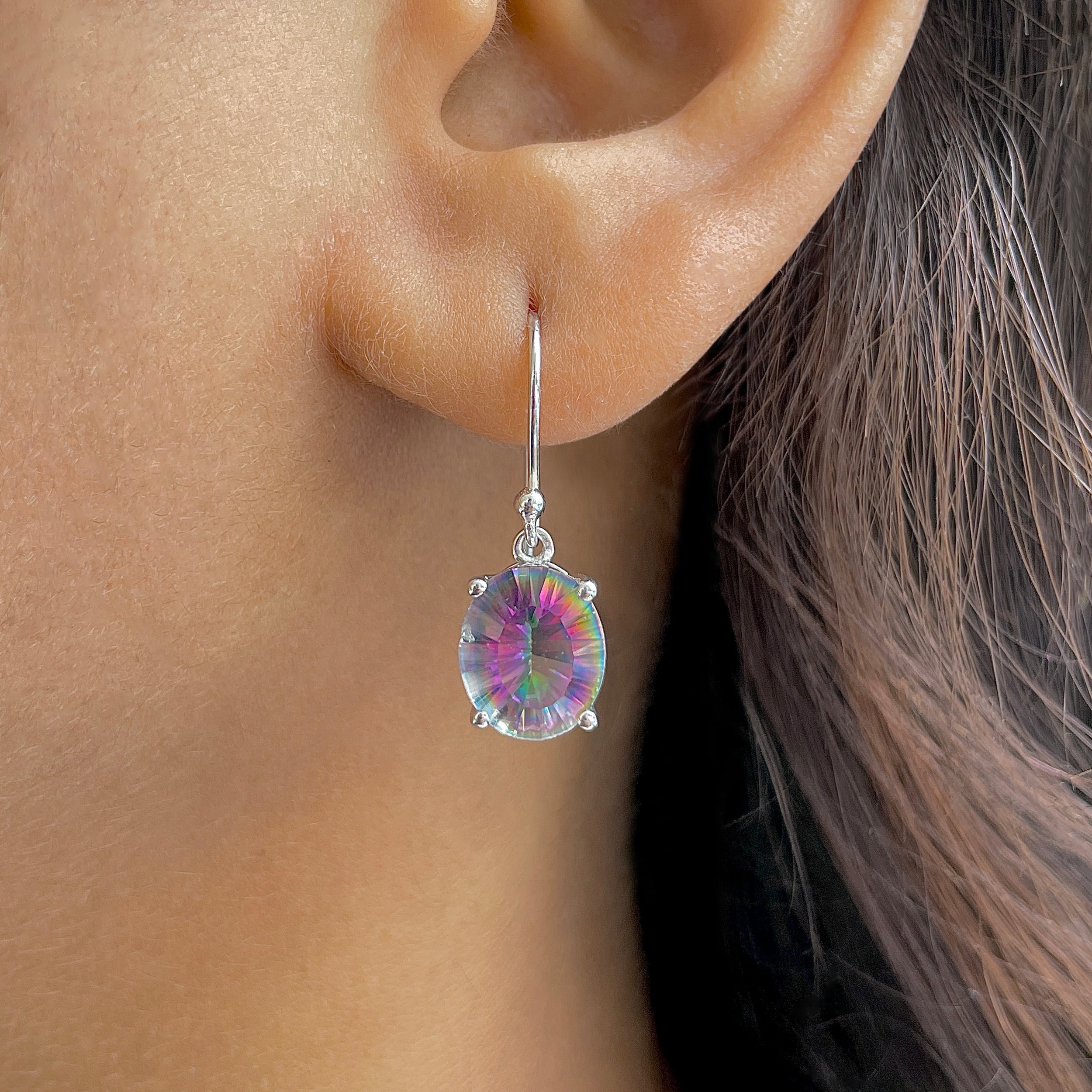 Mystic Topaz Earring-(MST-RDE-868.)