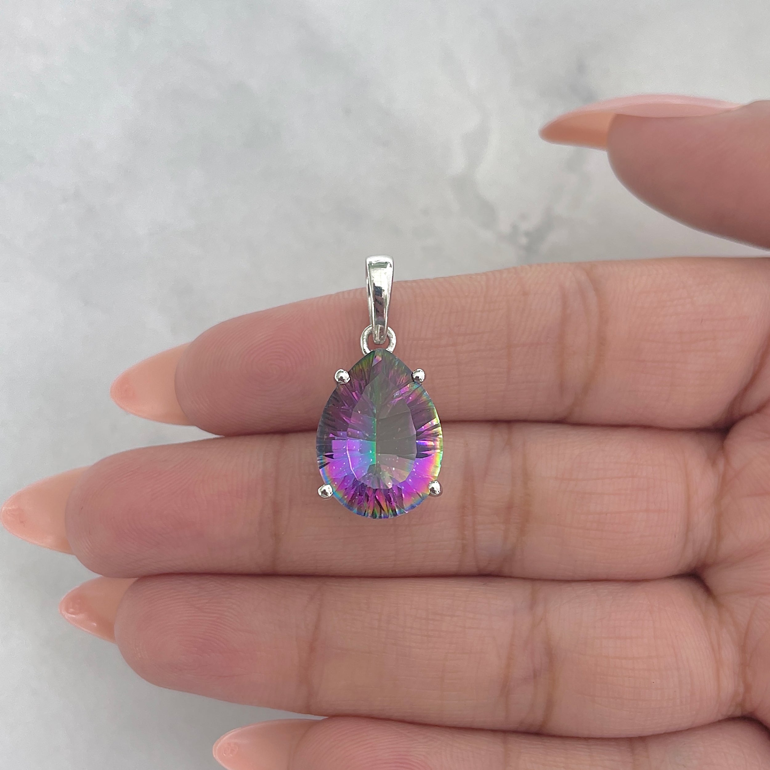 Mystic Topaz Pendant-(MST-RDP-481.)