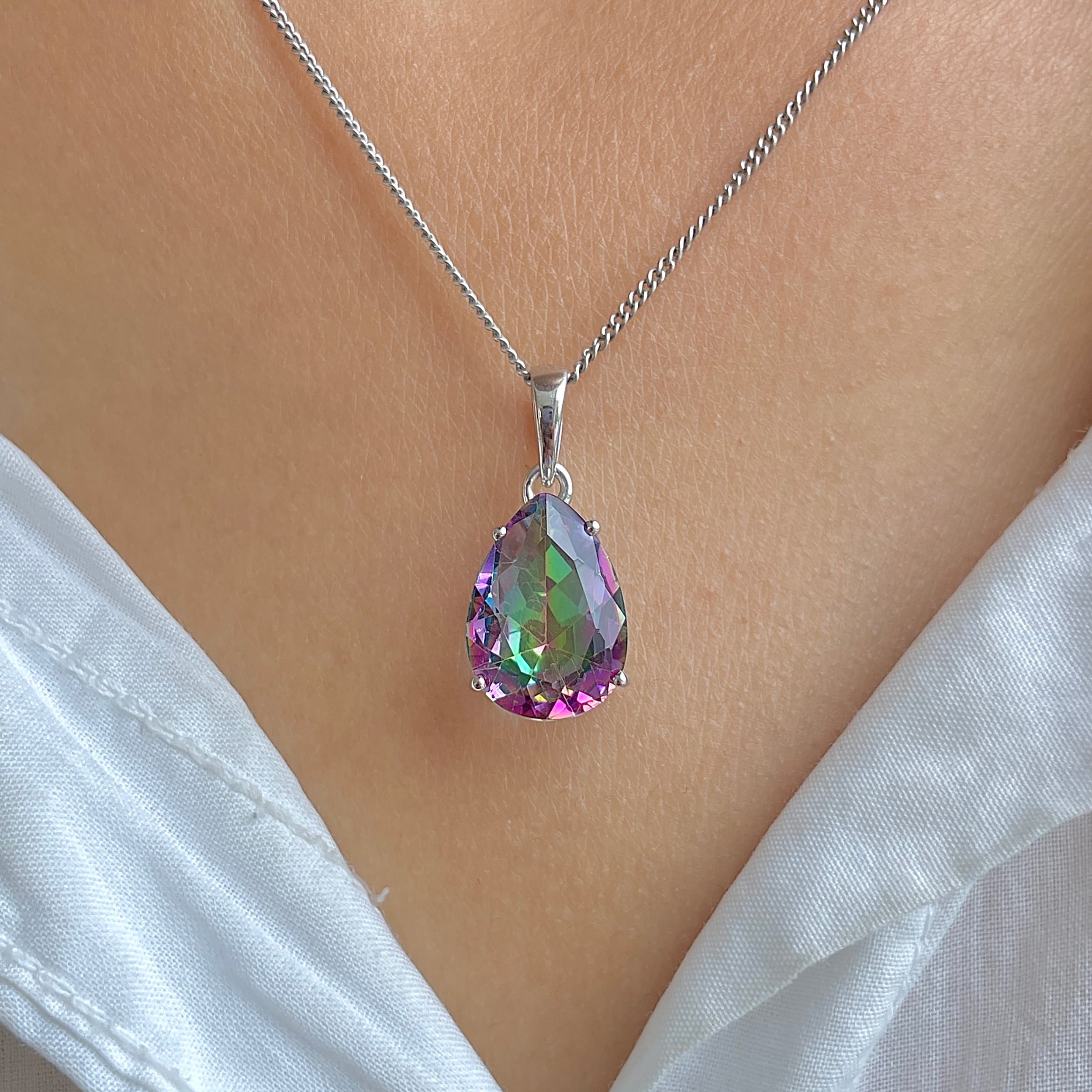 Mystic Topaz Pendant-(MST-RDP-483.)