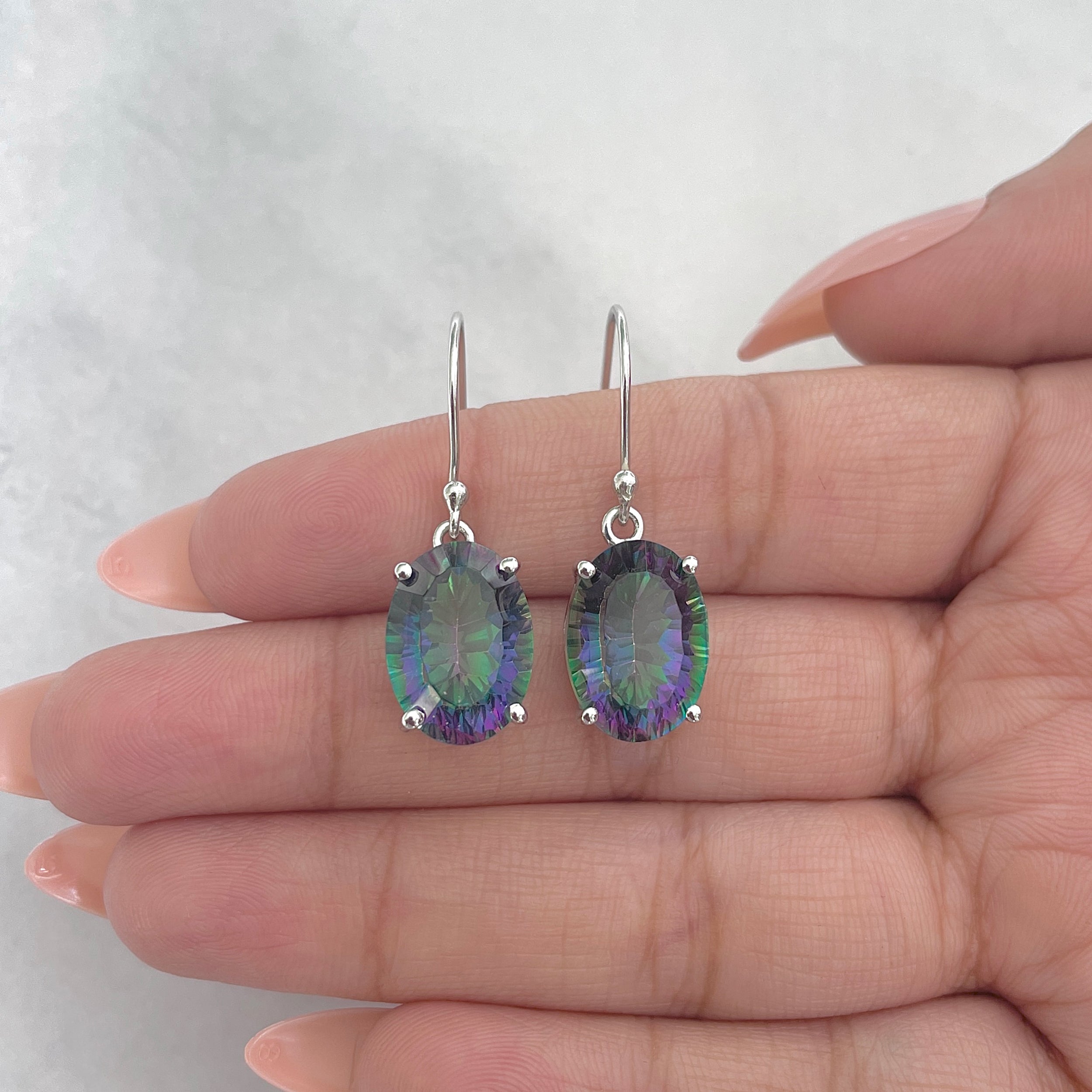 Mystic Topaz Earring-(MST-RDPE-478.)