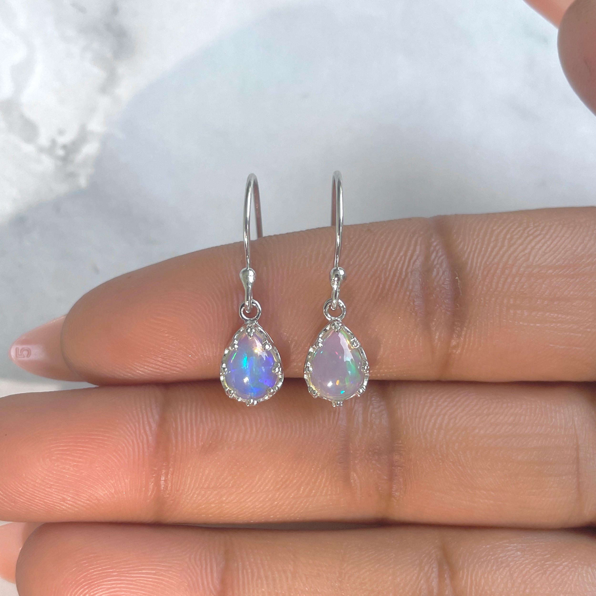 Opal Earring-(OPL-RDE-697.)