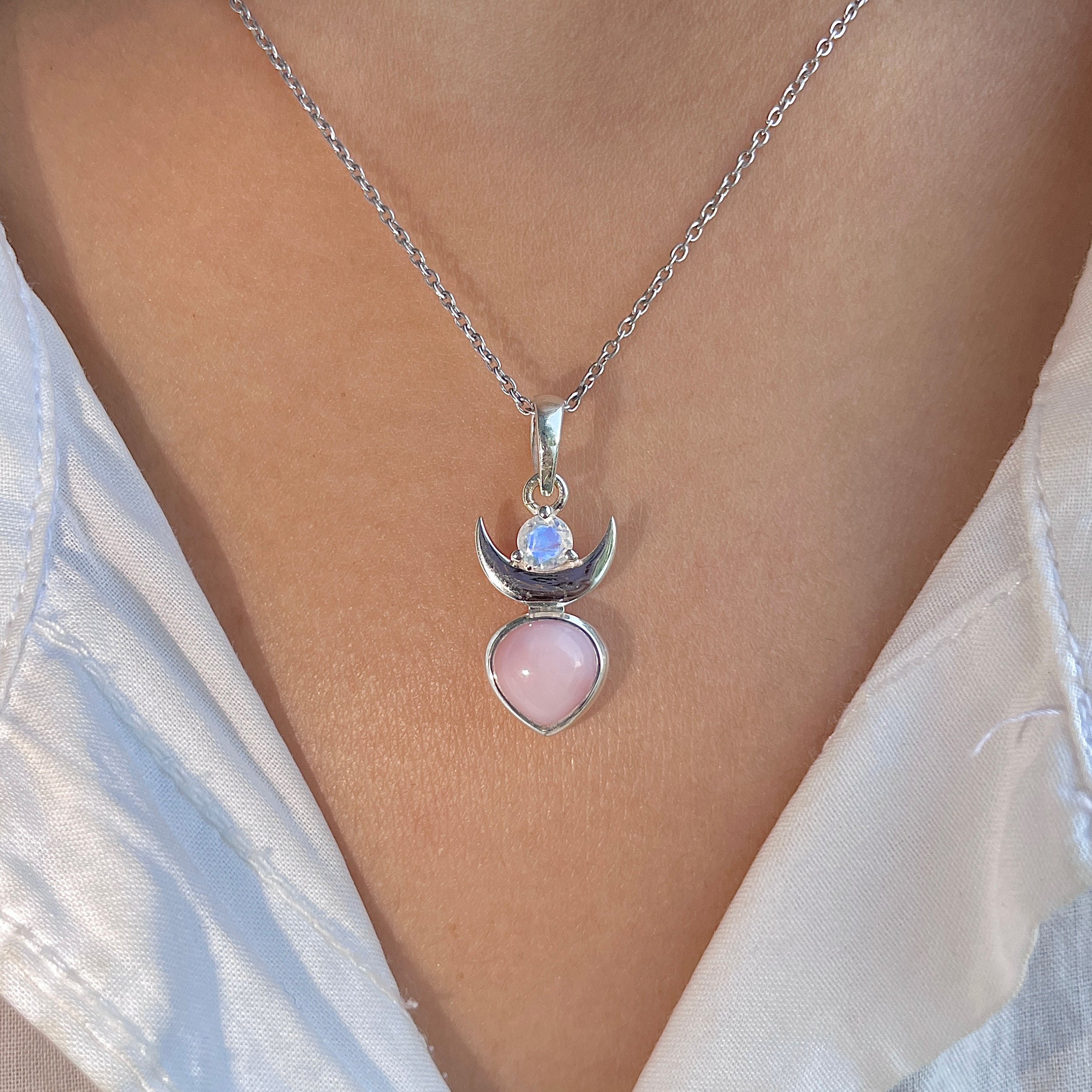 Pink Opal Pendant-(PKO-RDP-690.)
