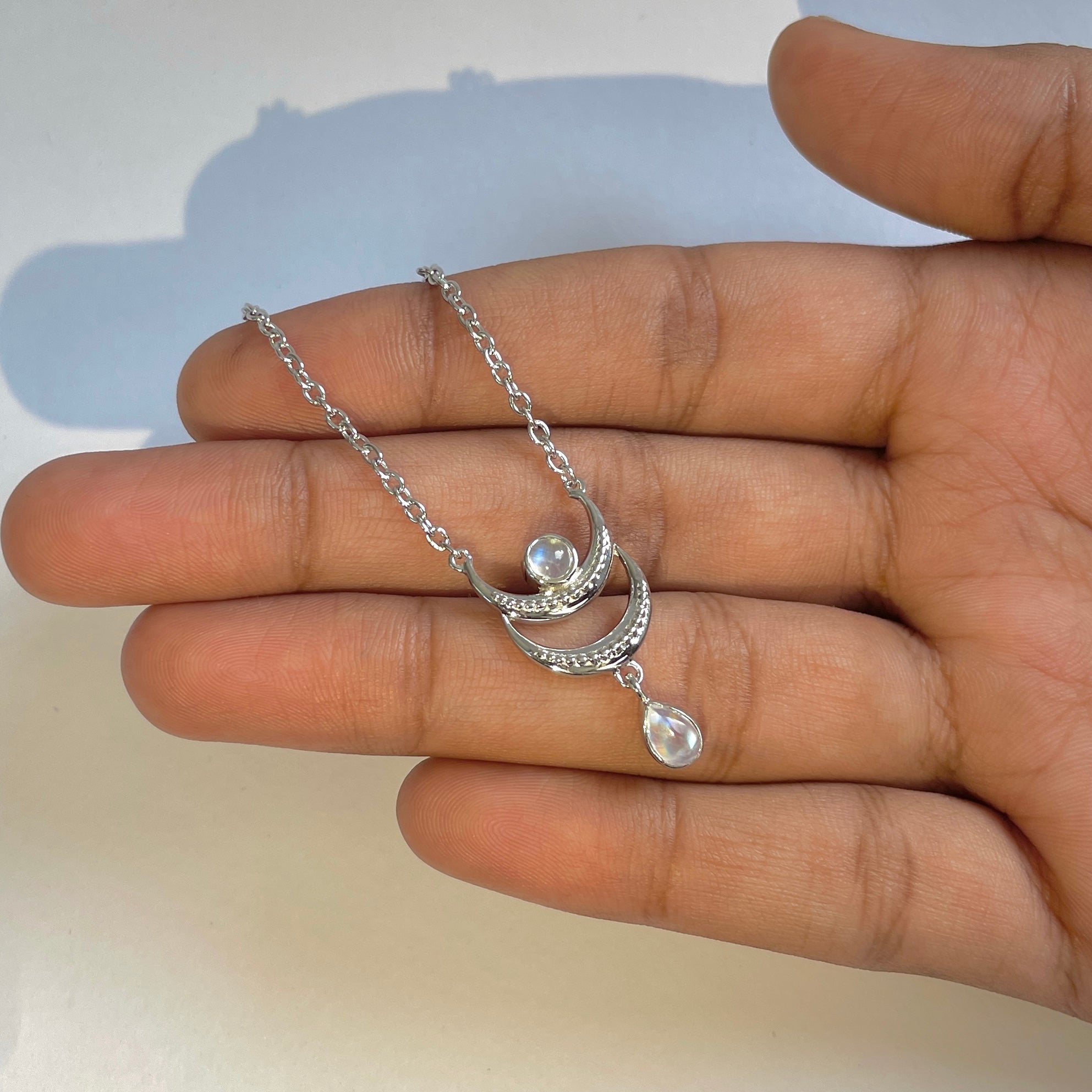 Moonstone Necklace-(RBM-JCN-1)