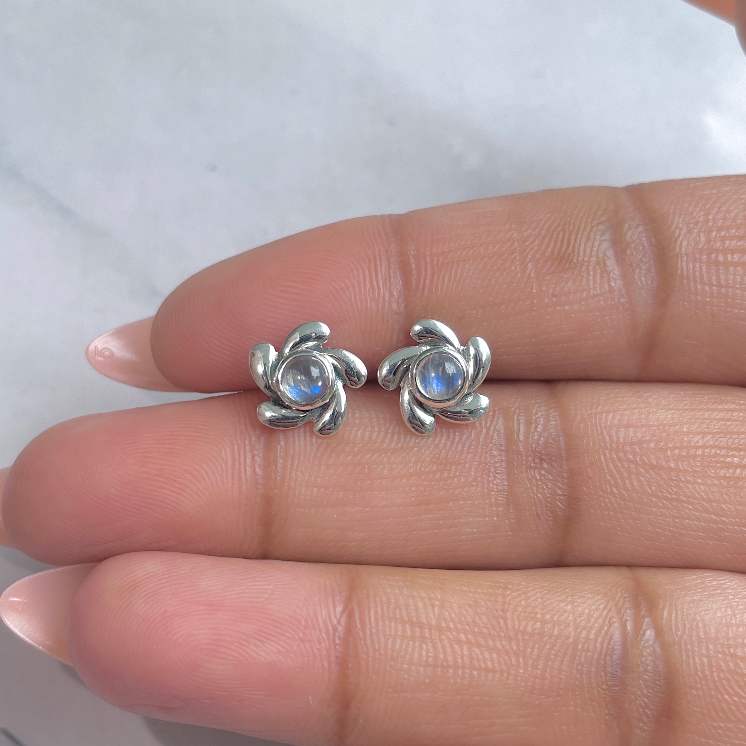 Moonstone Stud Earring-(RBM-RDE-1.)