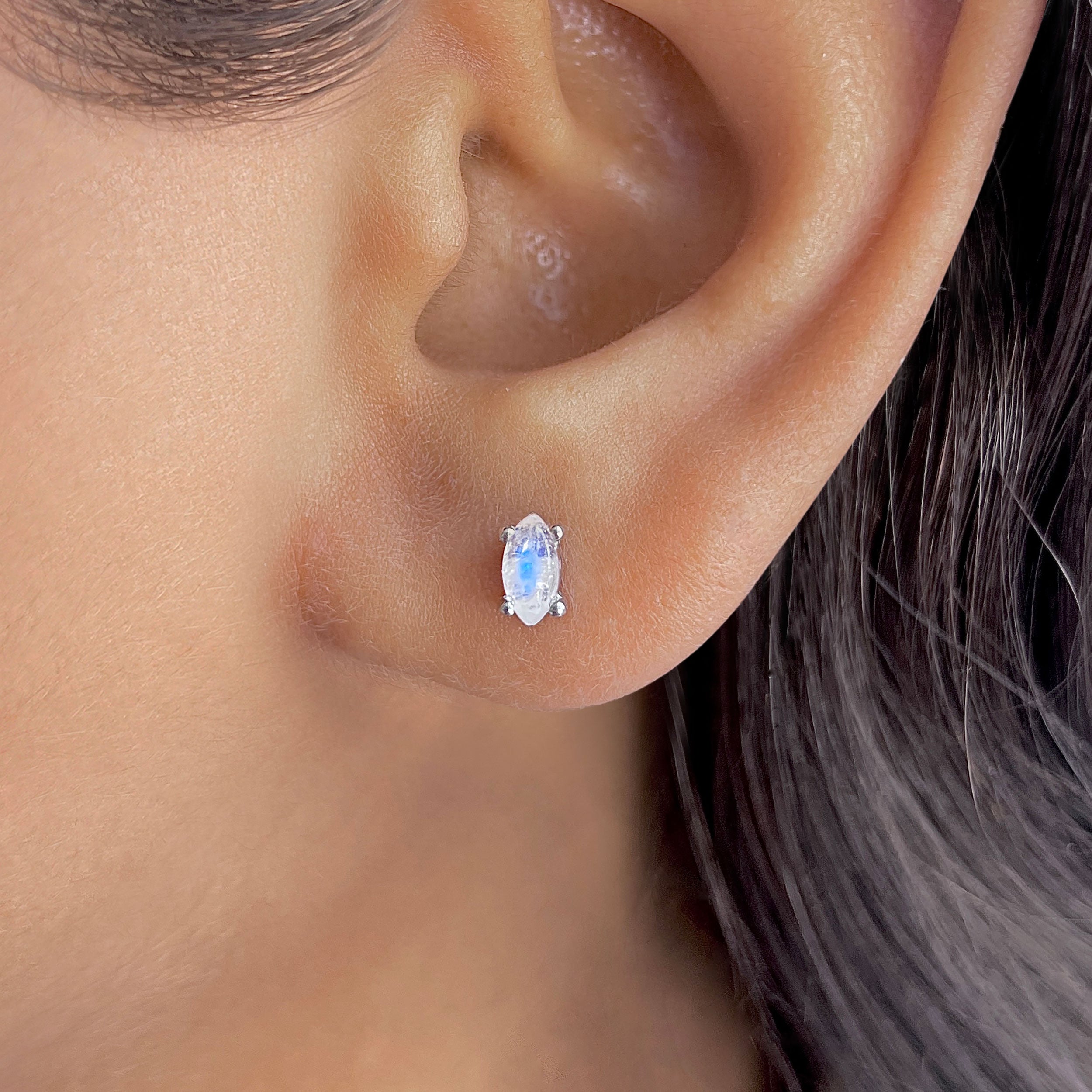Moonstone Stud Earring-(RBM-RDE-1115.)