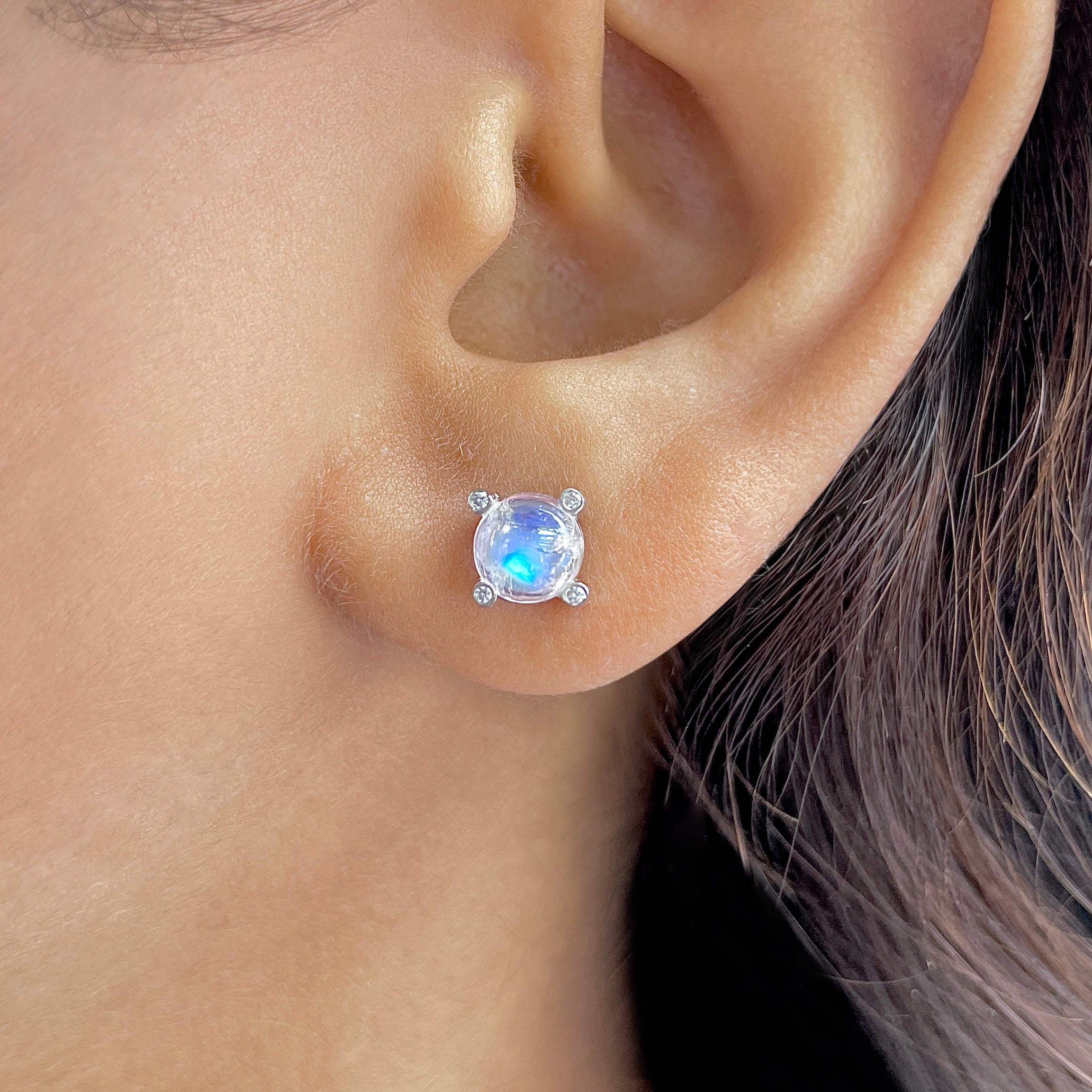 Moonstone Stud Earring-(RBM-RDE-1258.)