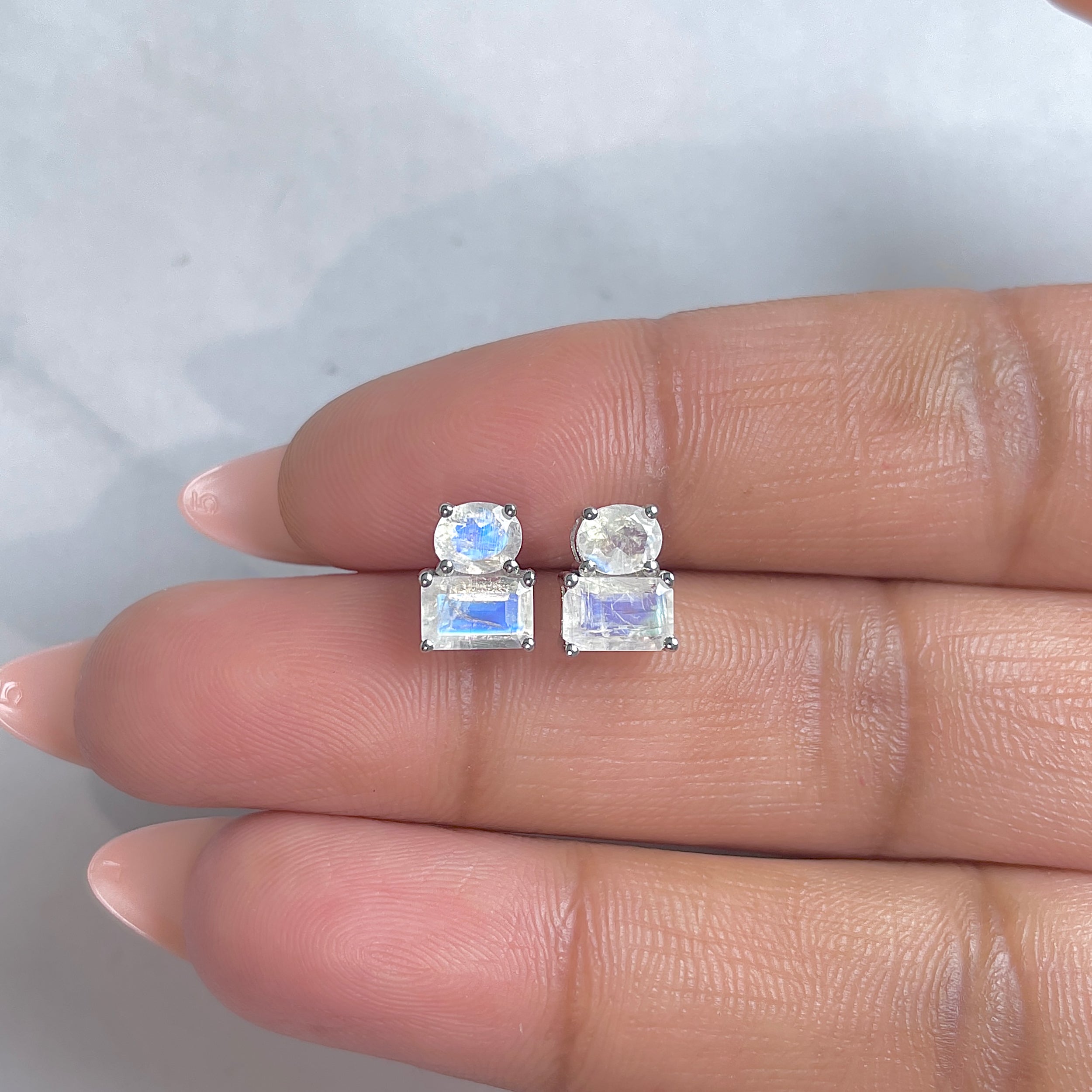 Moonstone Stud Earring-(RBM-RDE-1267.)
