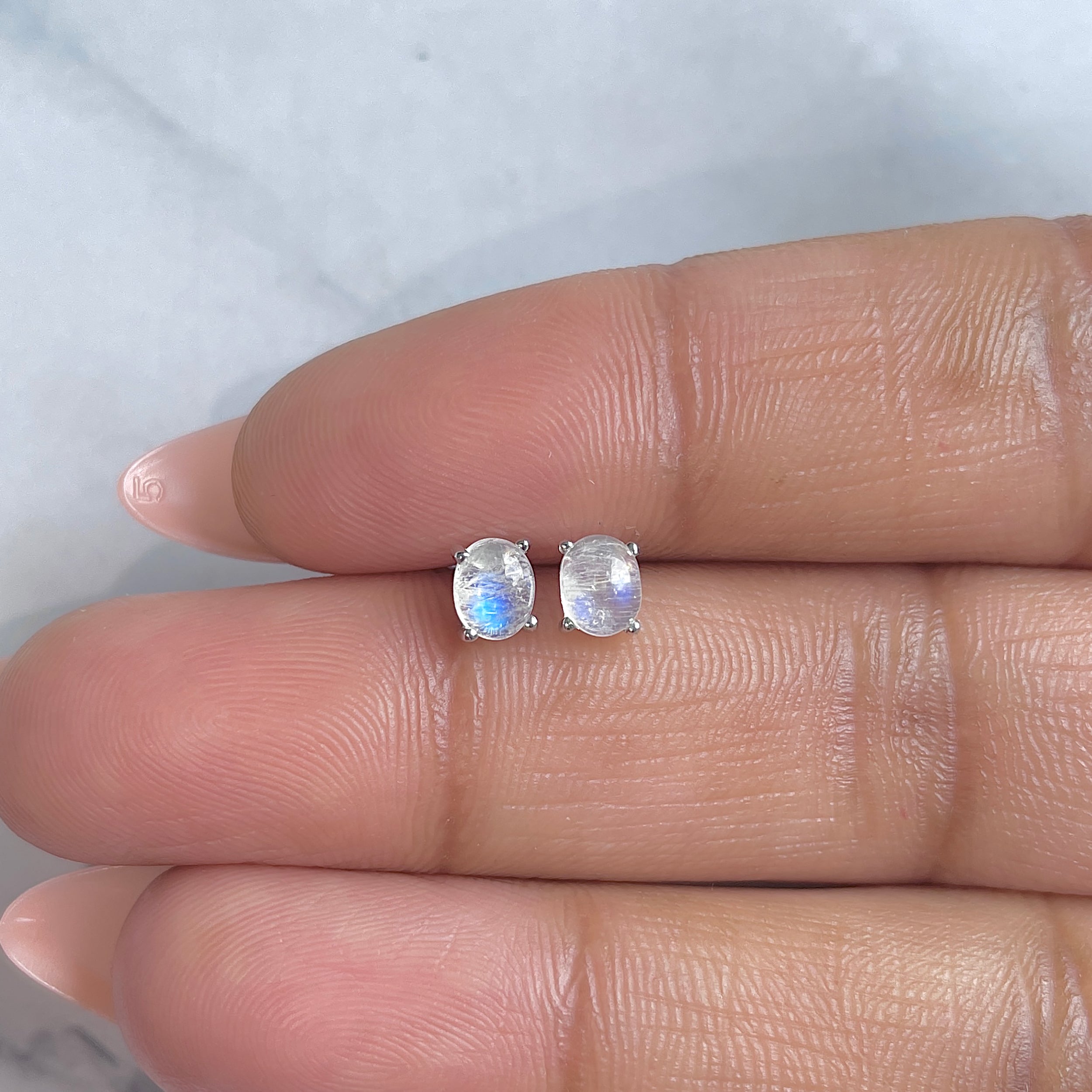 Moonstone Stud Earring-(RBM-RDE-791.)