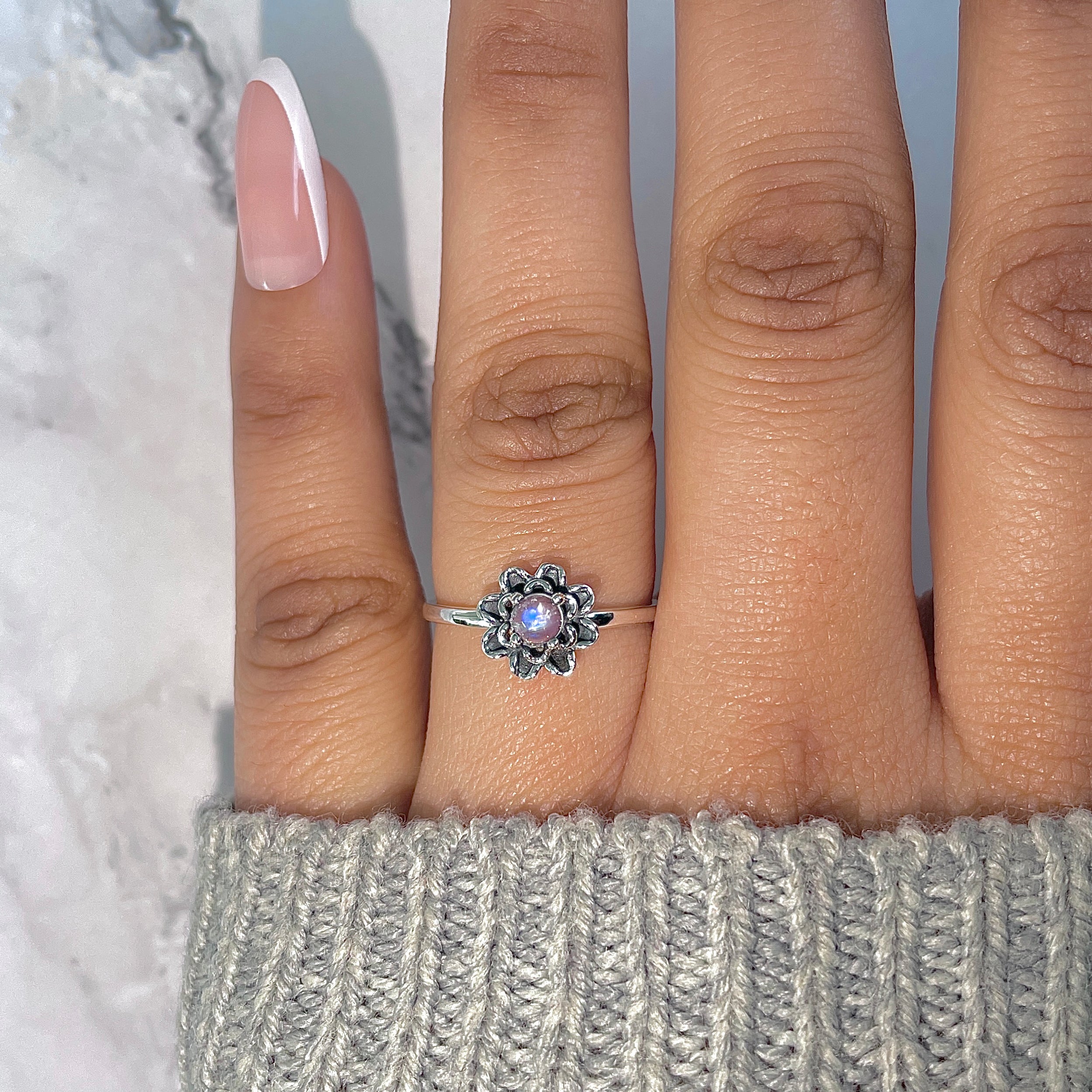 Moonstone Ring-(RBM-RDR-1515.)