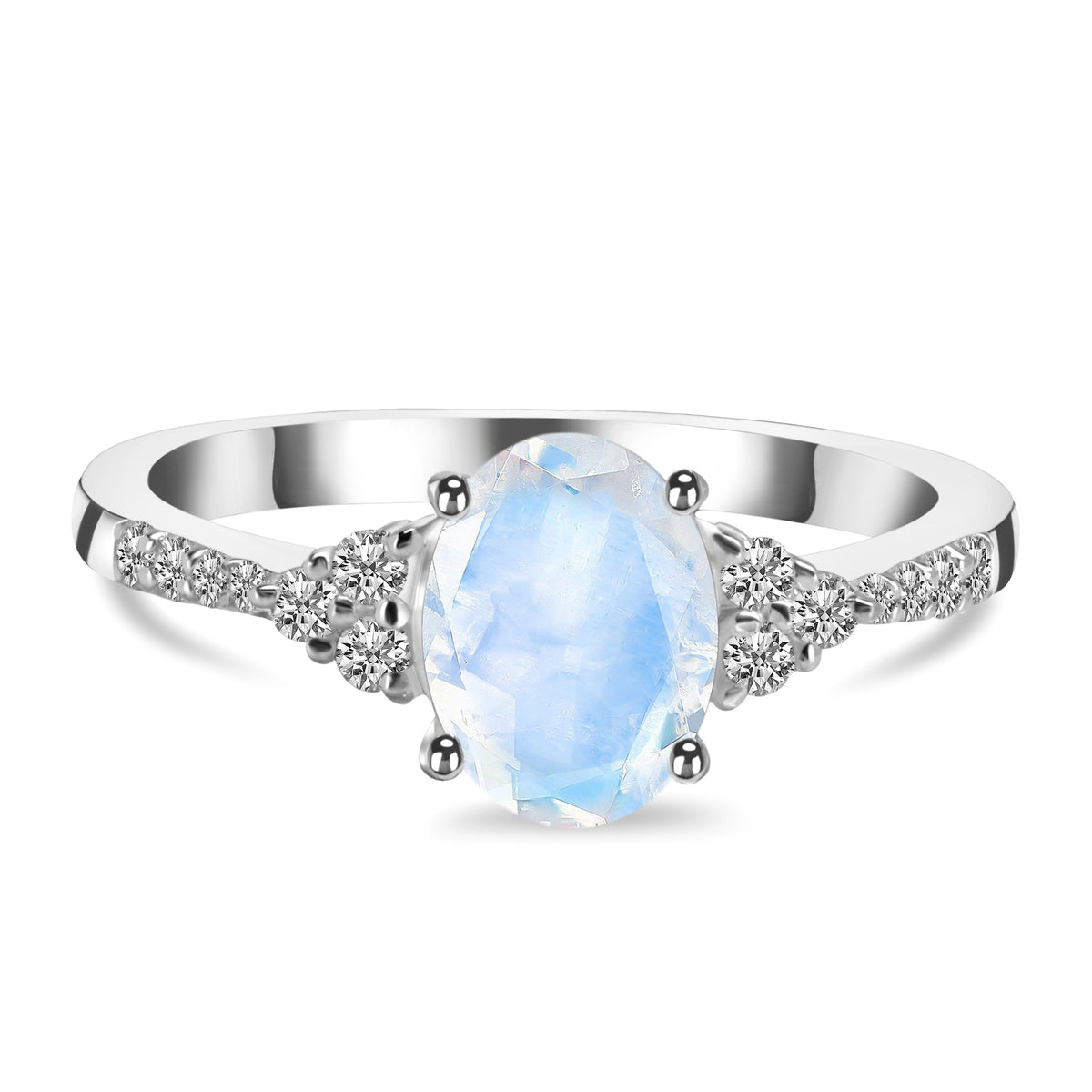 Moonstone & White Topaz Ring-(RBM-RDR-2219.)
