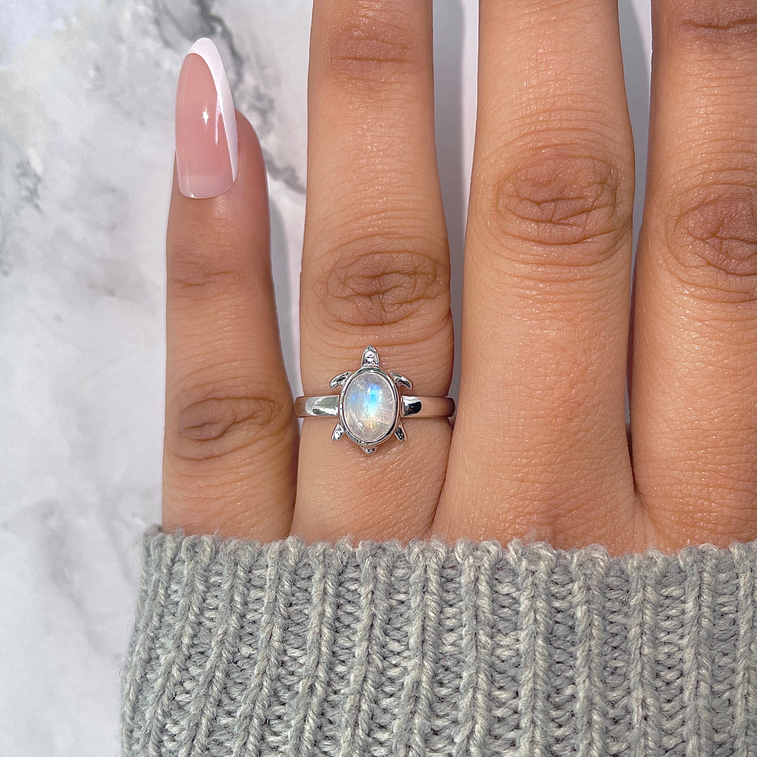 Moonstone Turtle Ring-(RBM-RDR-78.)