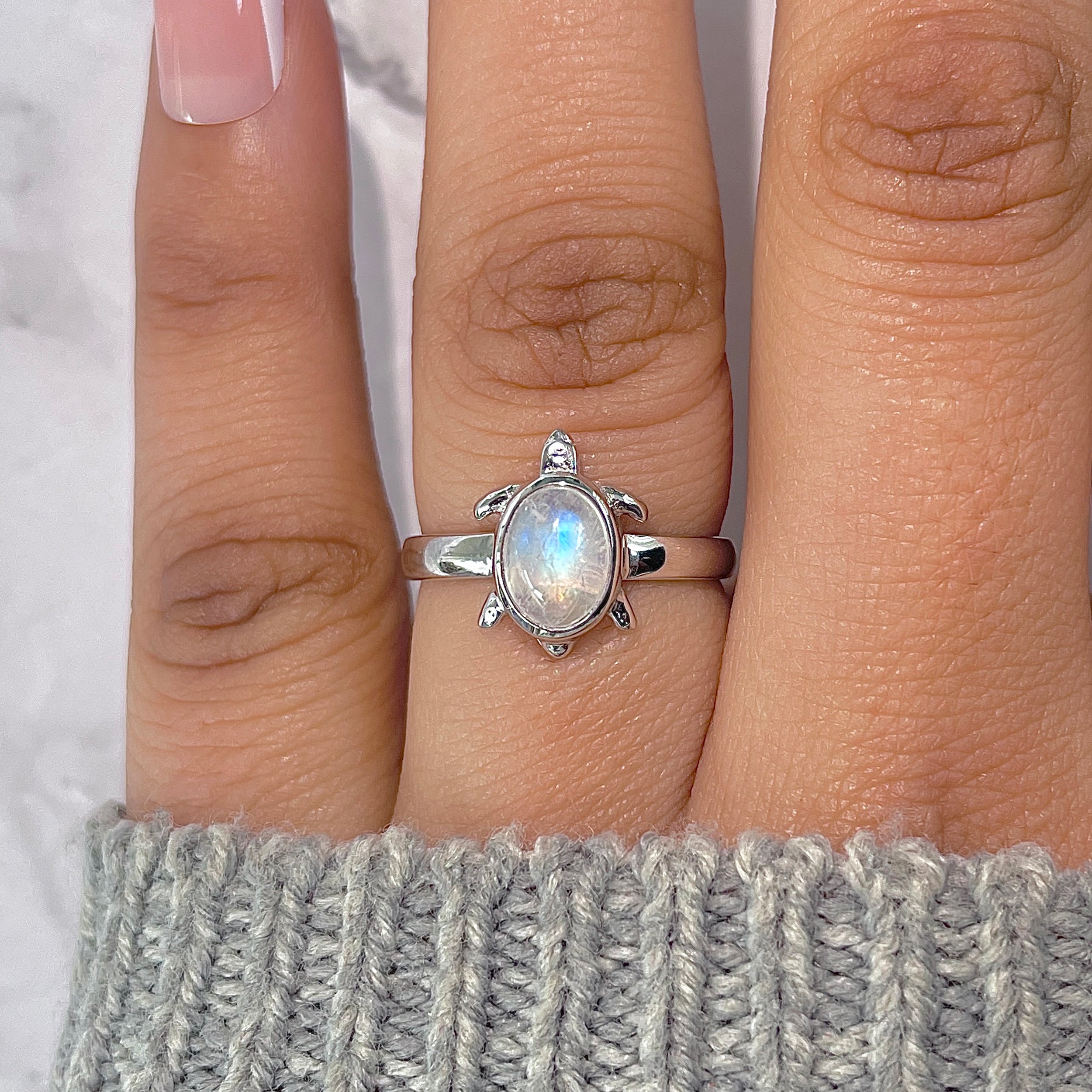 Moonstone Turtle Ring-(RBM-RDR-78.)