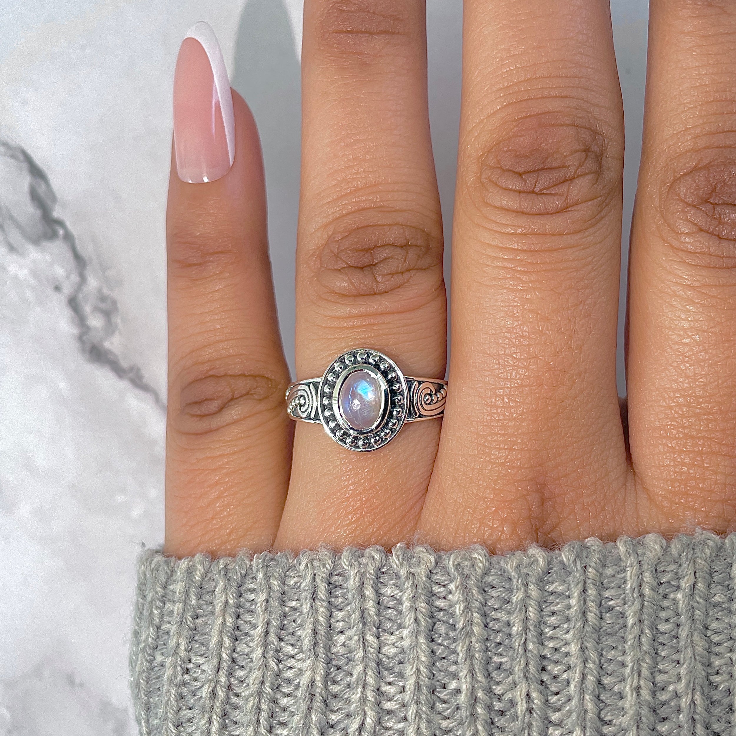 Moonstone Ring-(RBM-RDR-916.)