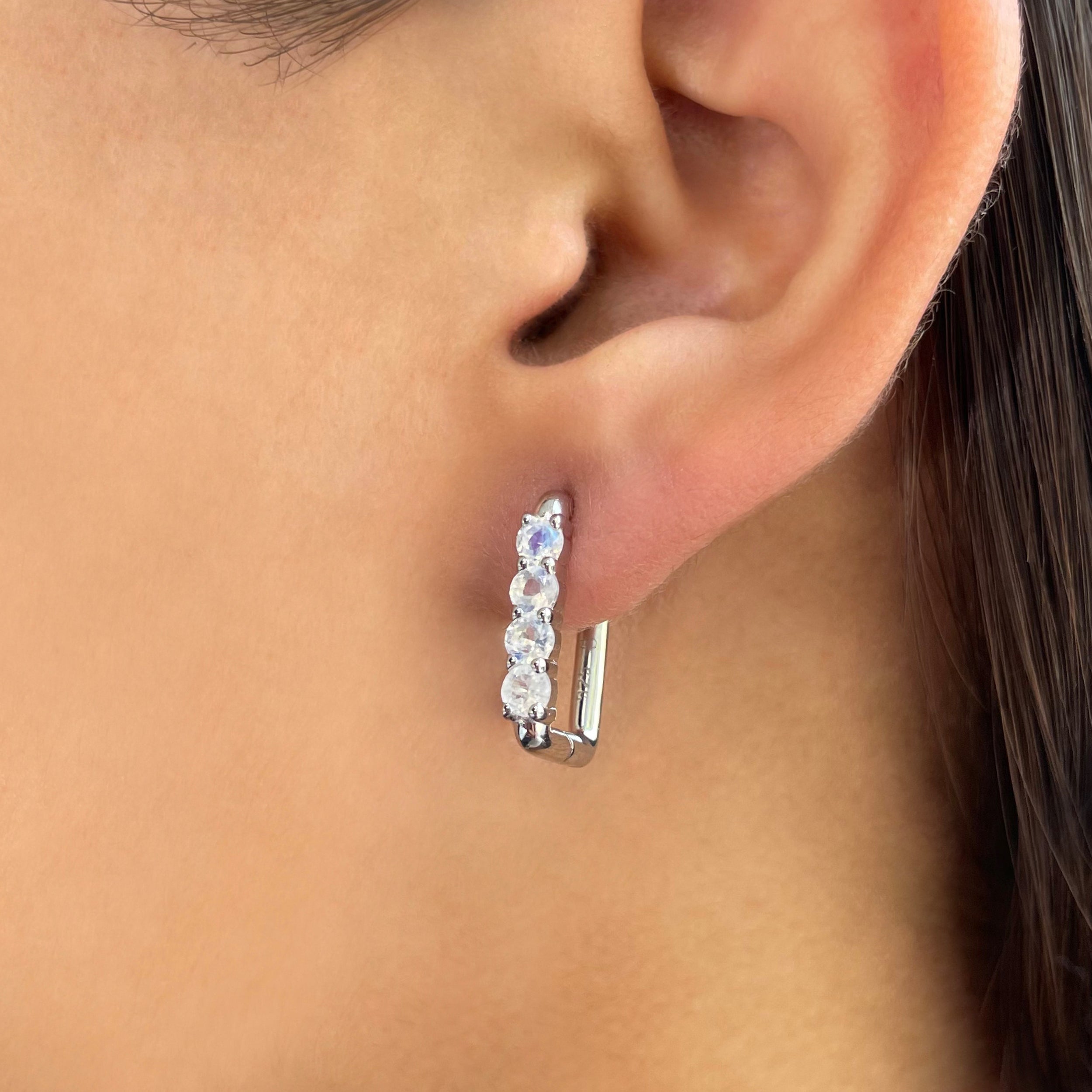 Moonstone Hoop Earring-(RBM-RDE-1281.)
