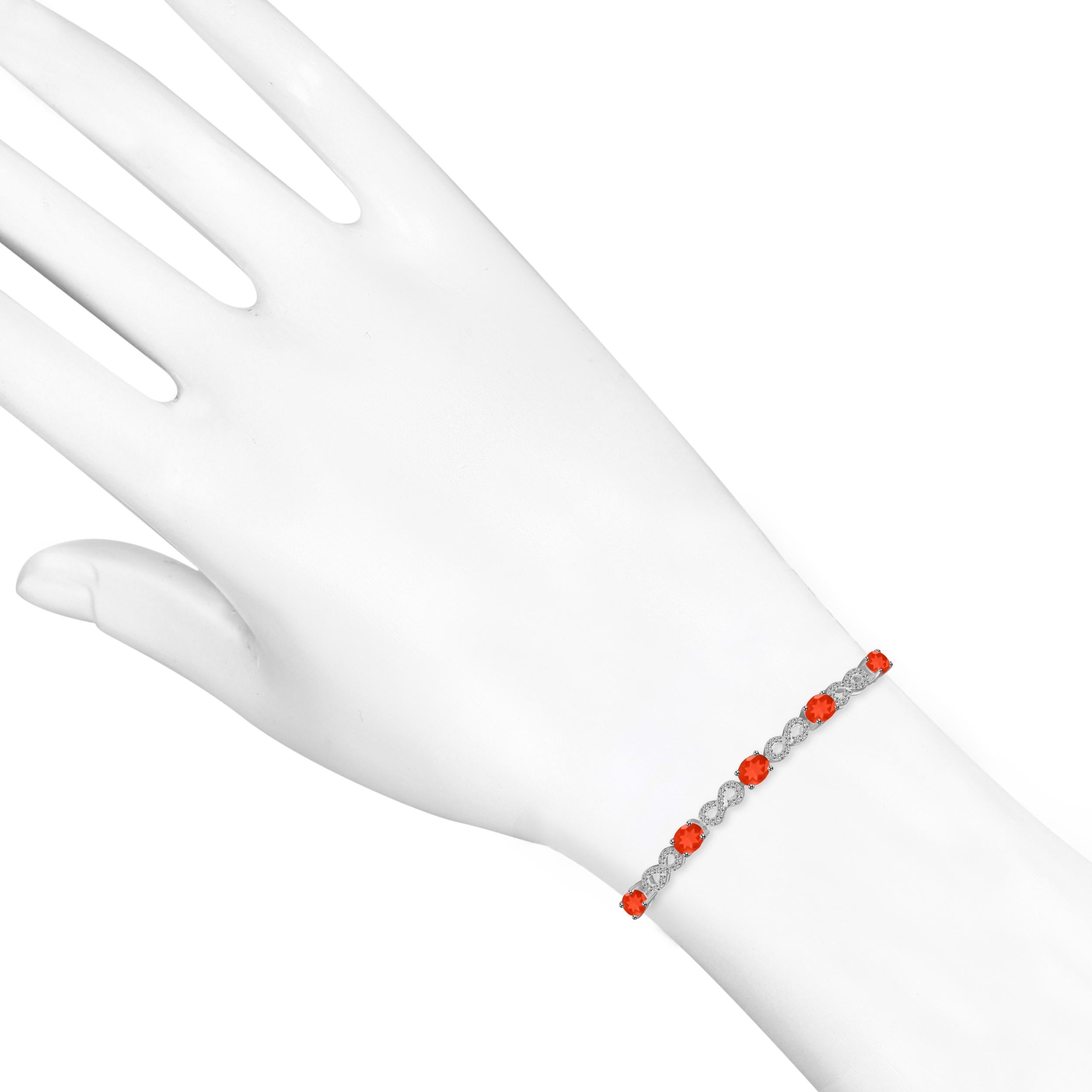 red-onyx-white-topaz-bracelet-with-adjustable-camera-lock-rox-rdb-126