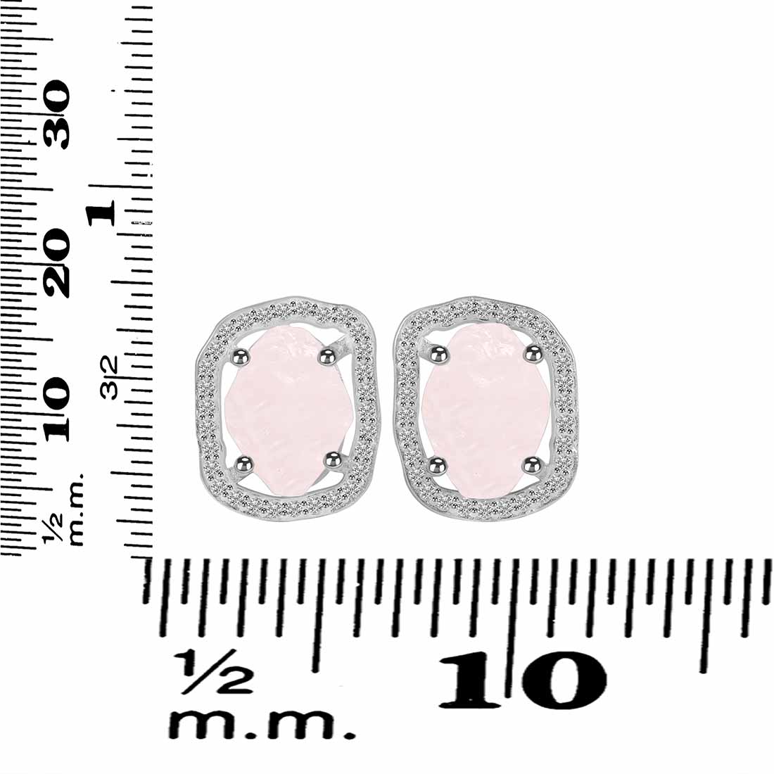 rose-quartz-raw-crystal-white-topaz-stud-earring-rsq-rde-1255