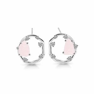 rose-quartz-raw-crystal-white-topaz-stud-earring-rsq-rde-1461