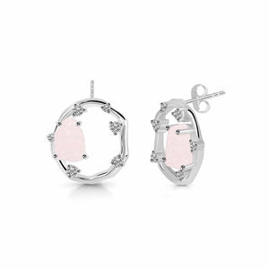 rose-quartz-raw-crystal-white-topaz-stud-earring-rsq-rde-1461