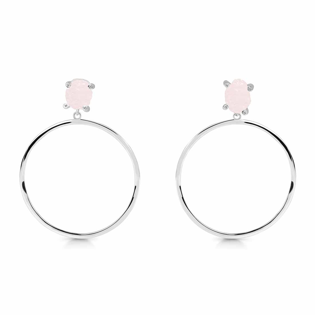 rose-quartz-raw-crystal-white-topaz-earring-rsq-re-59