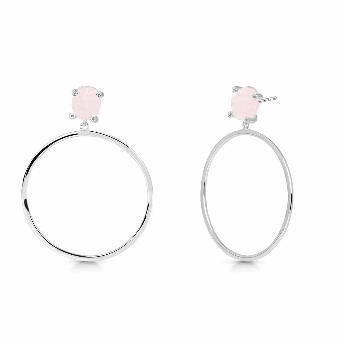 rose-quartz-raw-crystal-white-topaz-earring-rsq-re-59