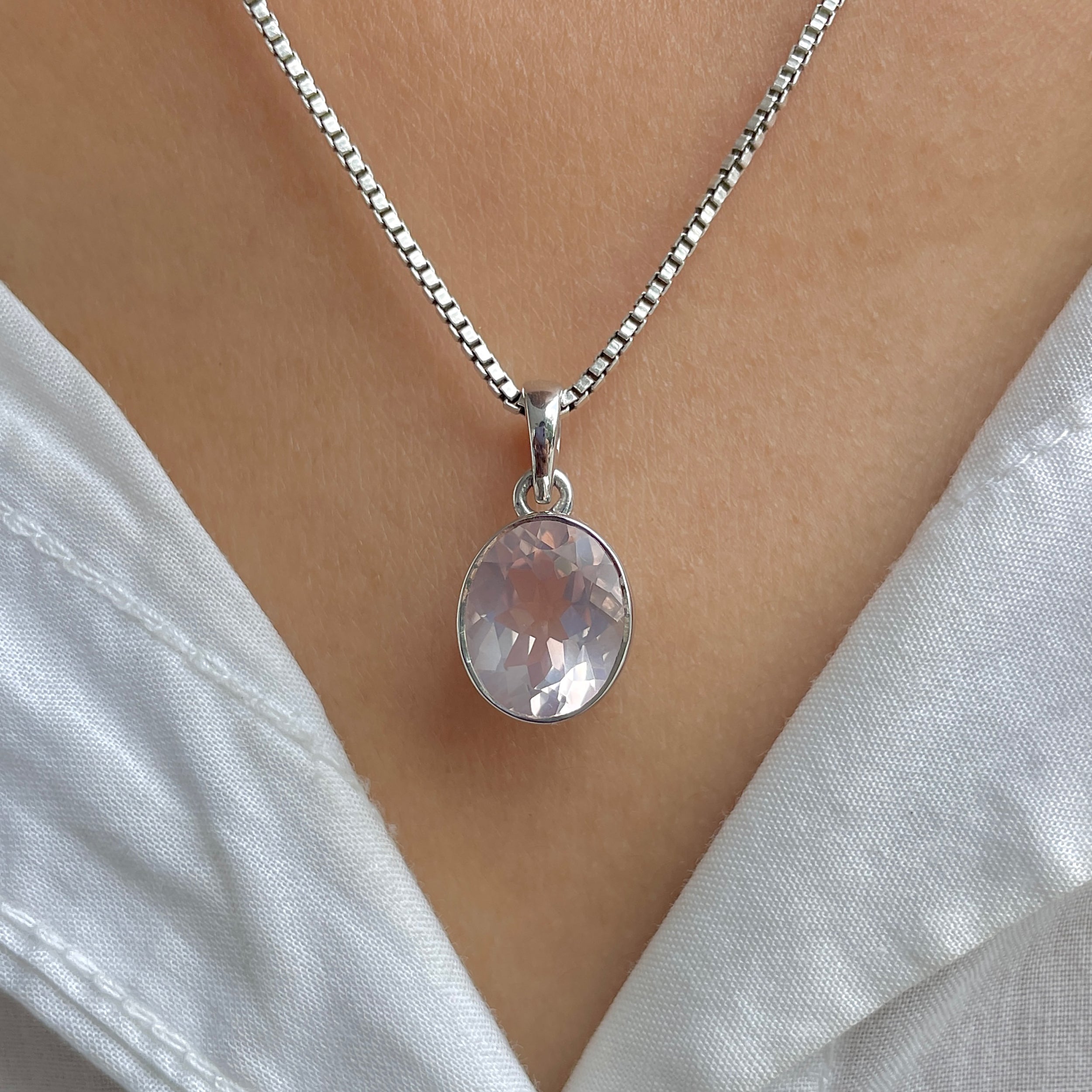 Rose Quartz Pendant-(RSQ-RDP-466.)