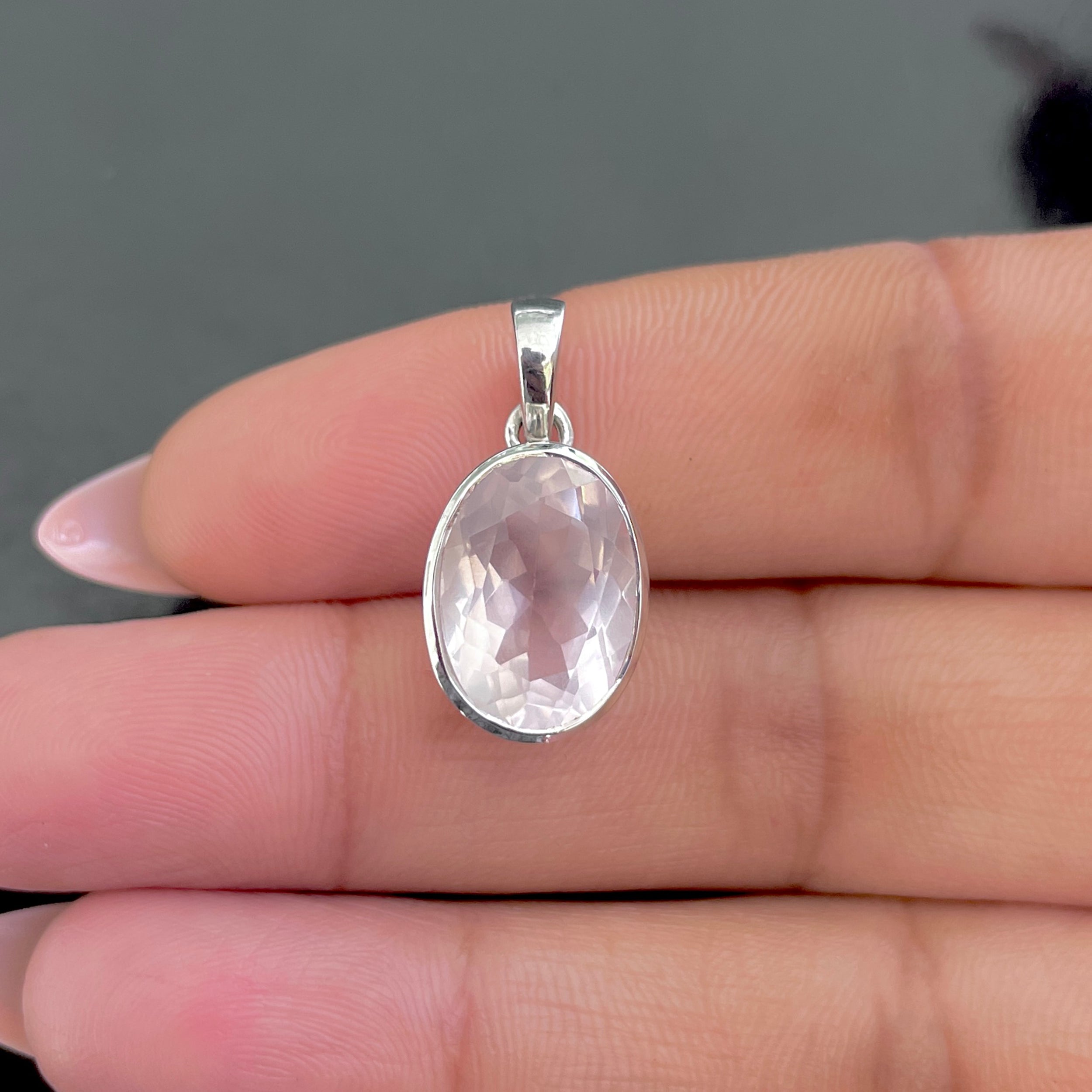 Rose Quartz Pendant-(RSQ-RDP-471.)