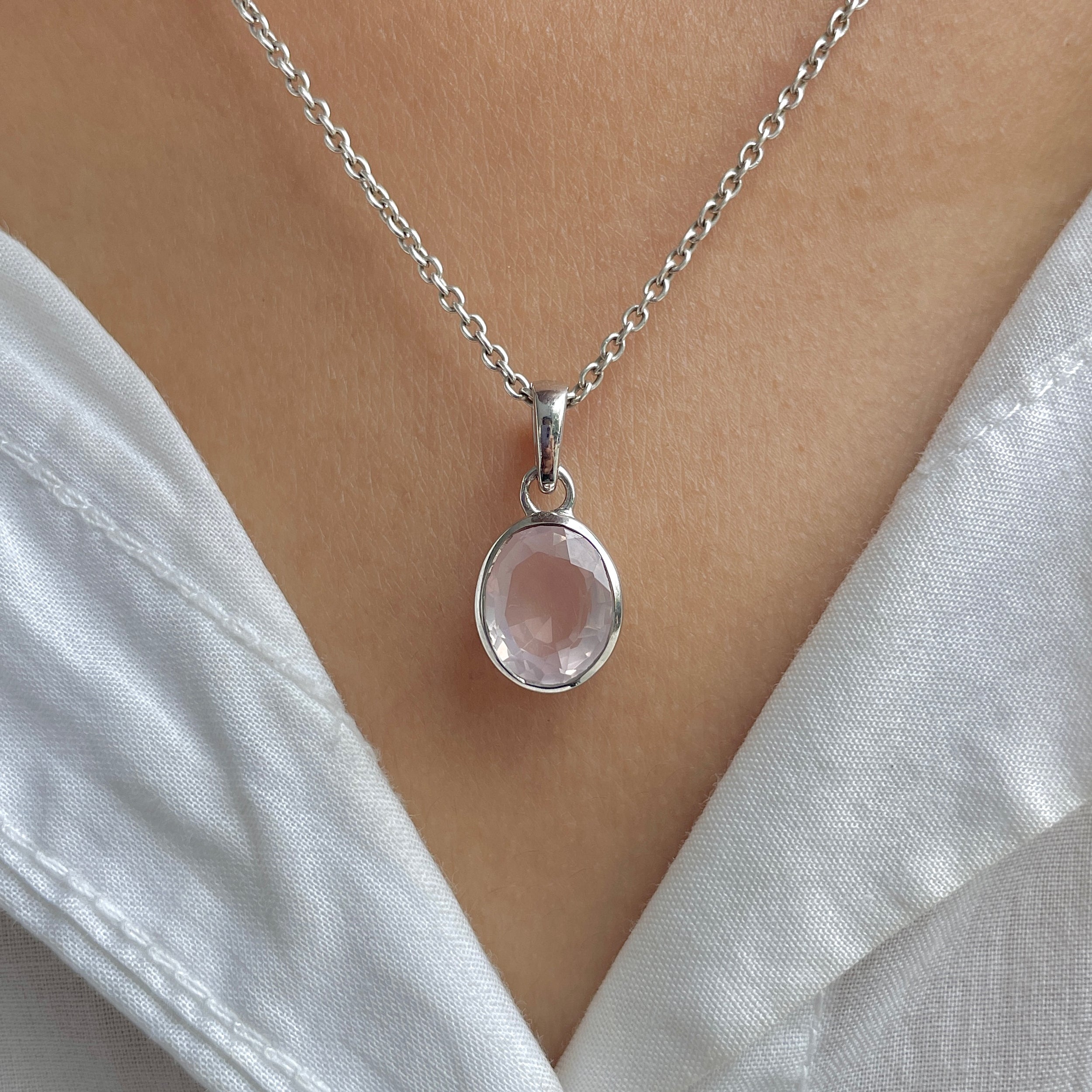 Rose Quartz Pendant-(RSQ-RDP-734.)