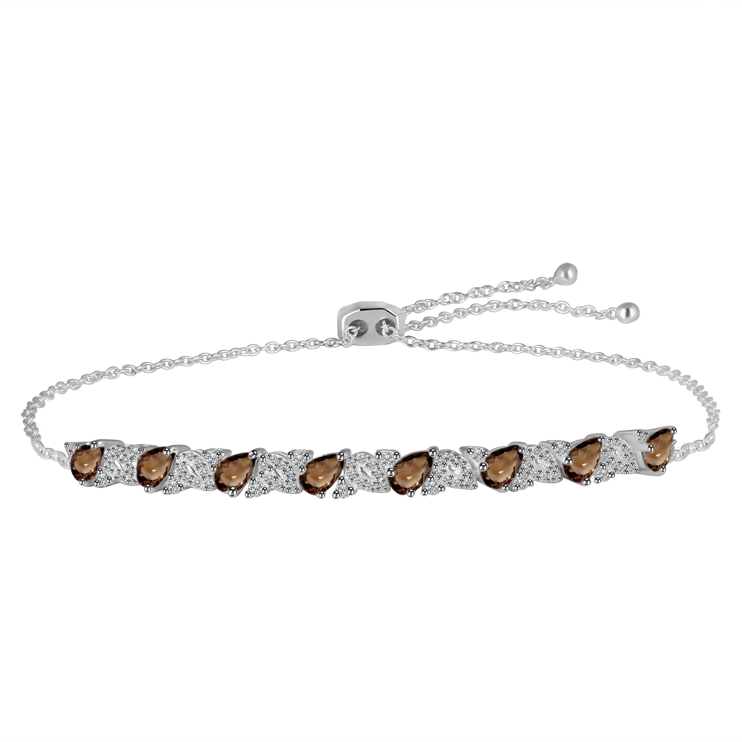 smoky-white-topaz-bracelet-with-adjustable-camera-lock-smy-rdb-128