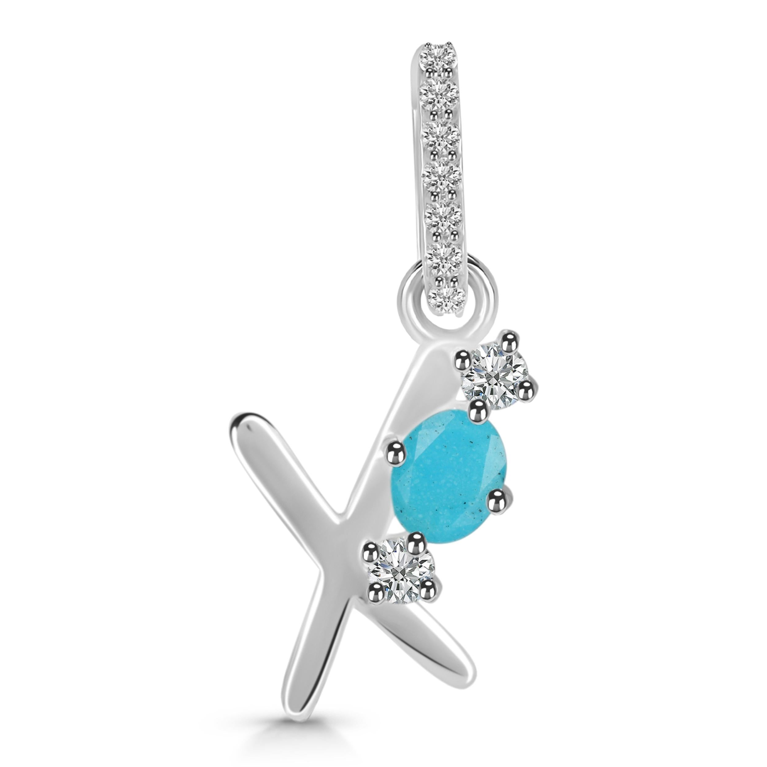 turquoise-white-topaz-alphabet-x-pendant-trq-rda-102