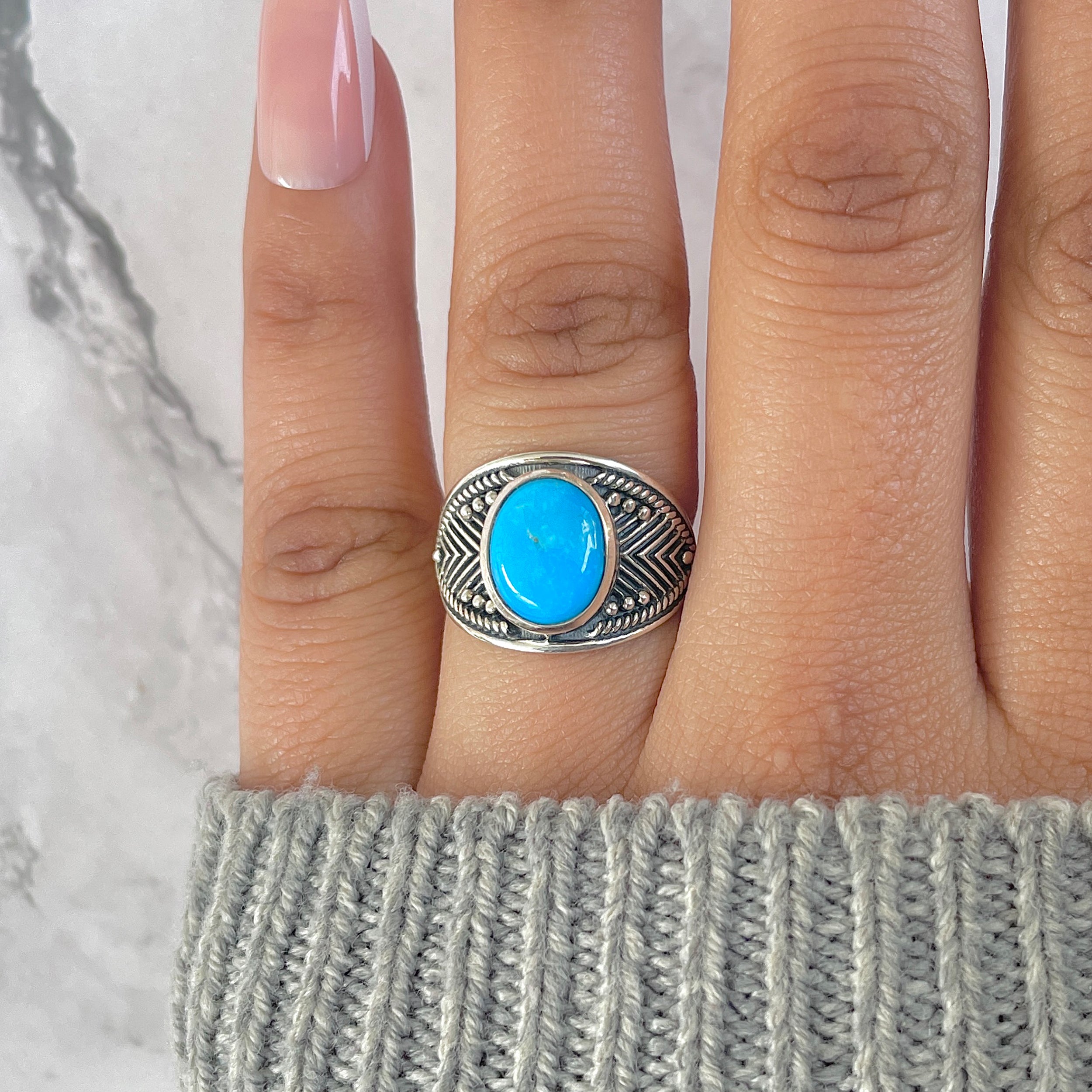 Turquoise Ring-(TRQ-RDR-1046.)