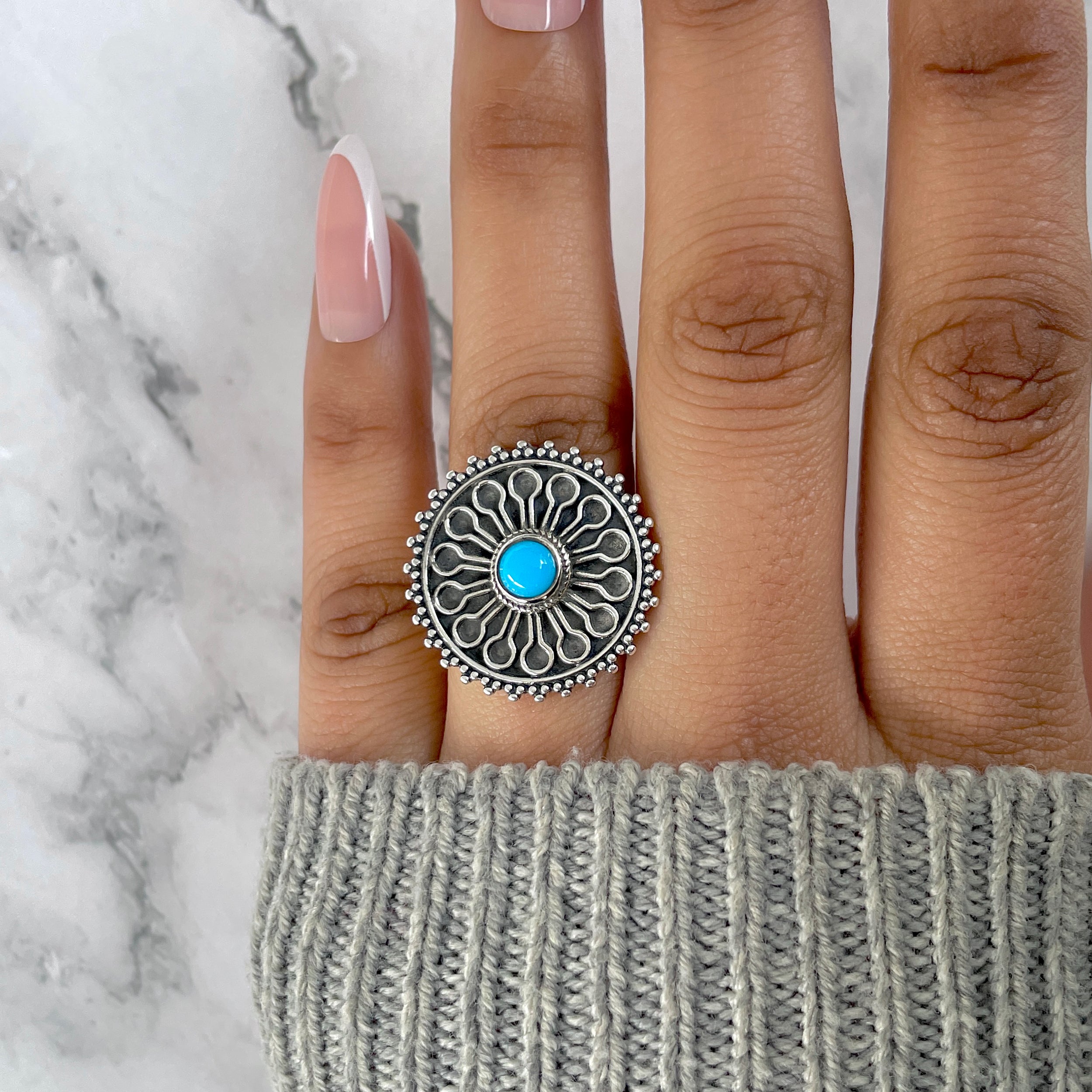 Turquoise Ring-(TRQ-RDR-1068.)