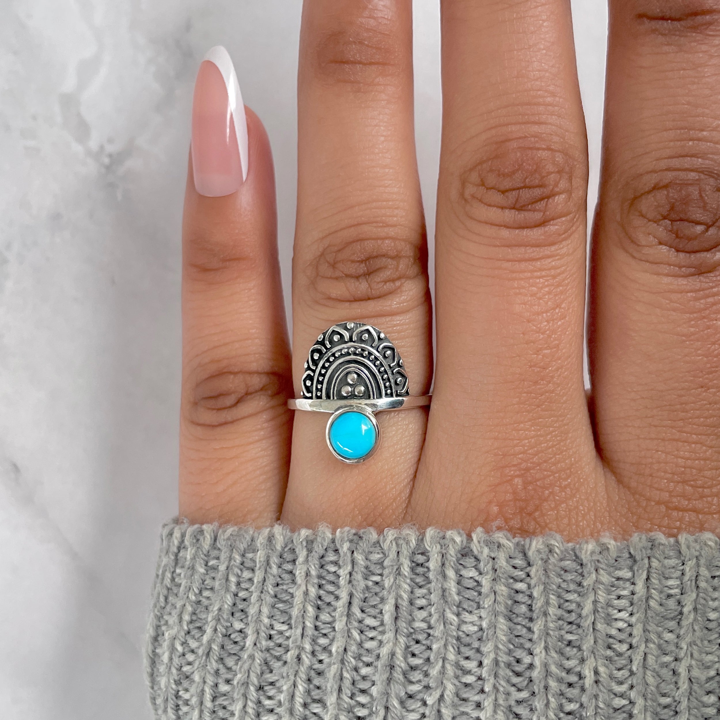 Turquoise Ring-(TRQ-RDR-1174.)
