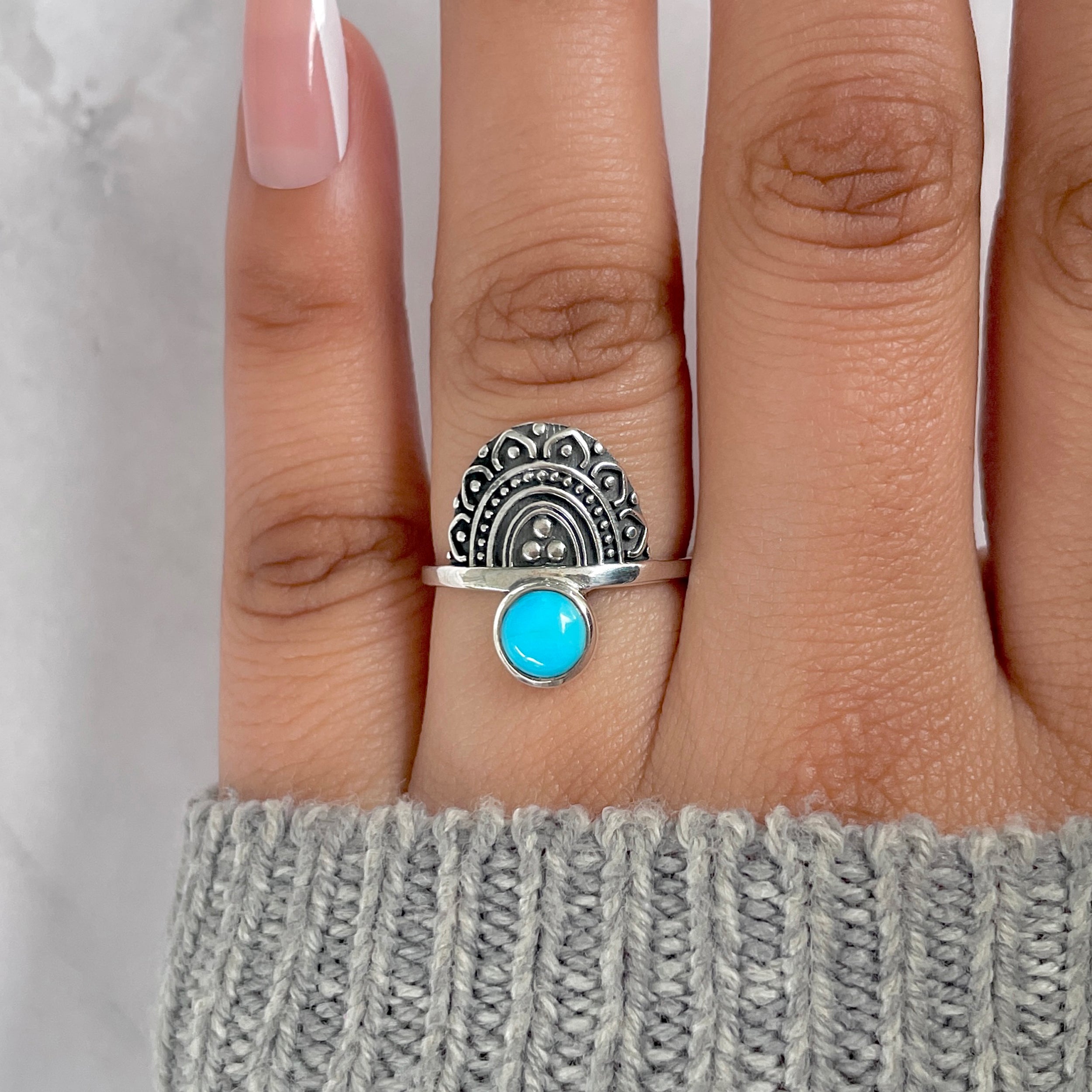 Turquoise Ring-(TRQ-RDR-1174.)