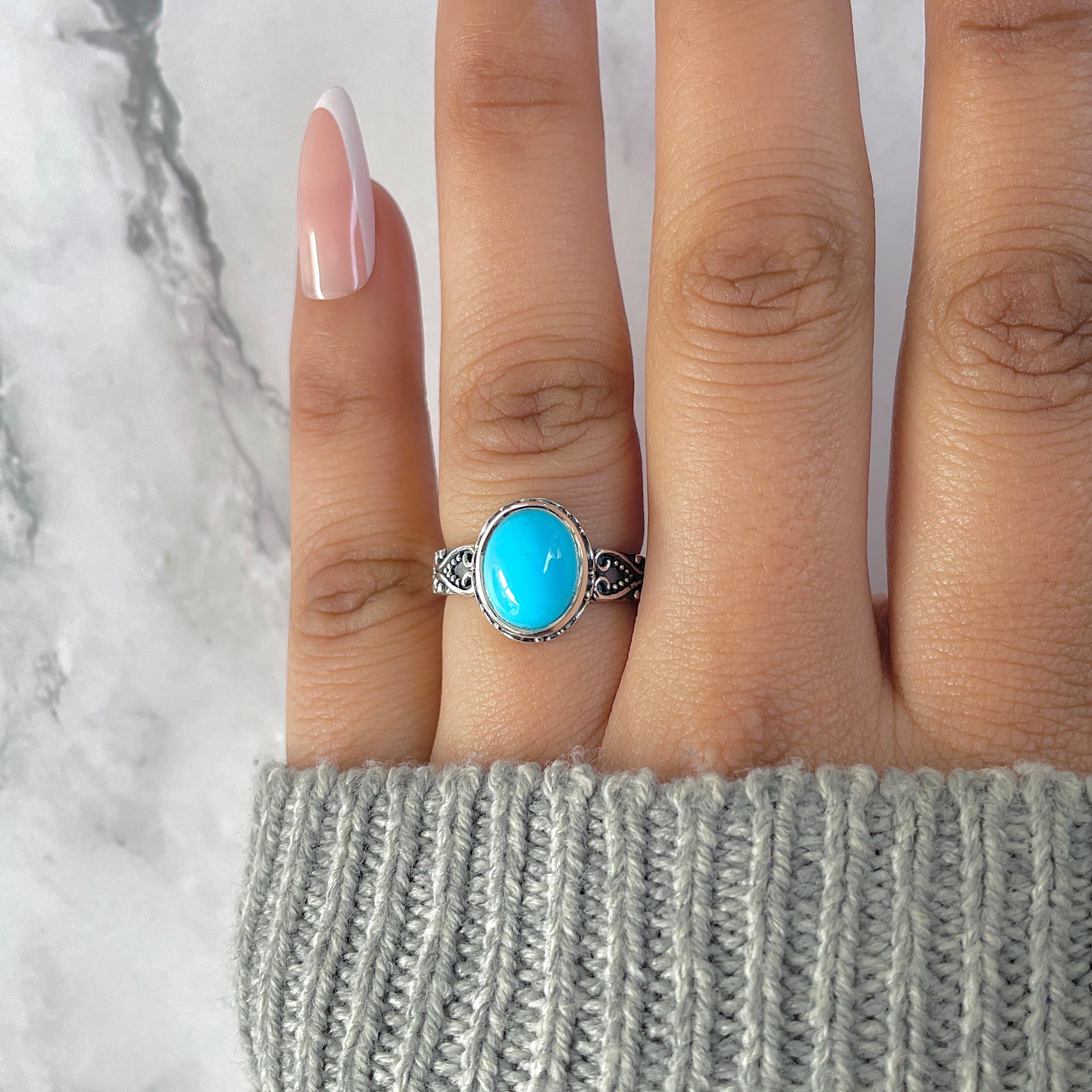 Turquoise Ring-(TRQ-RDR-1184.)