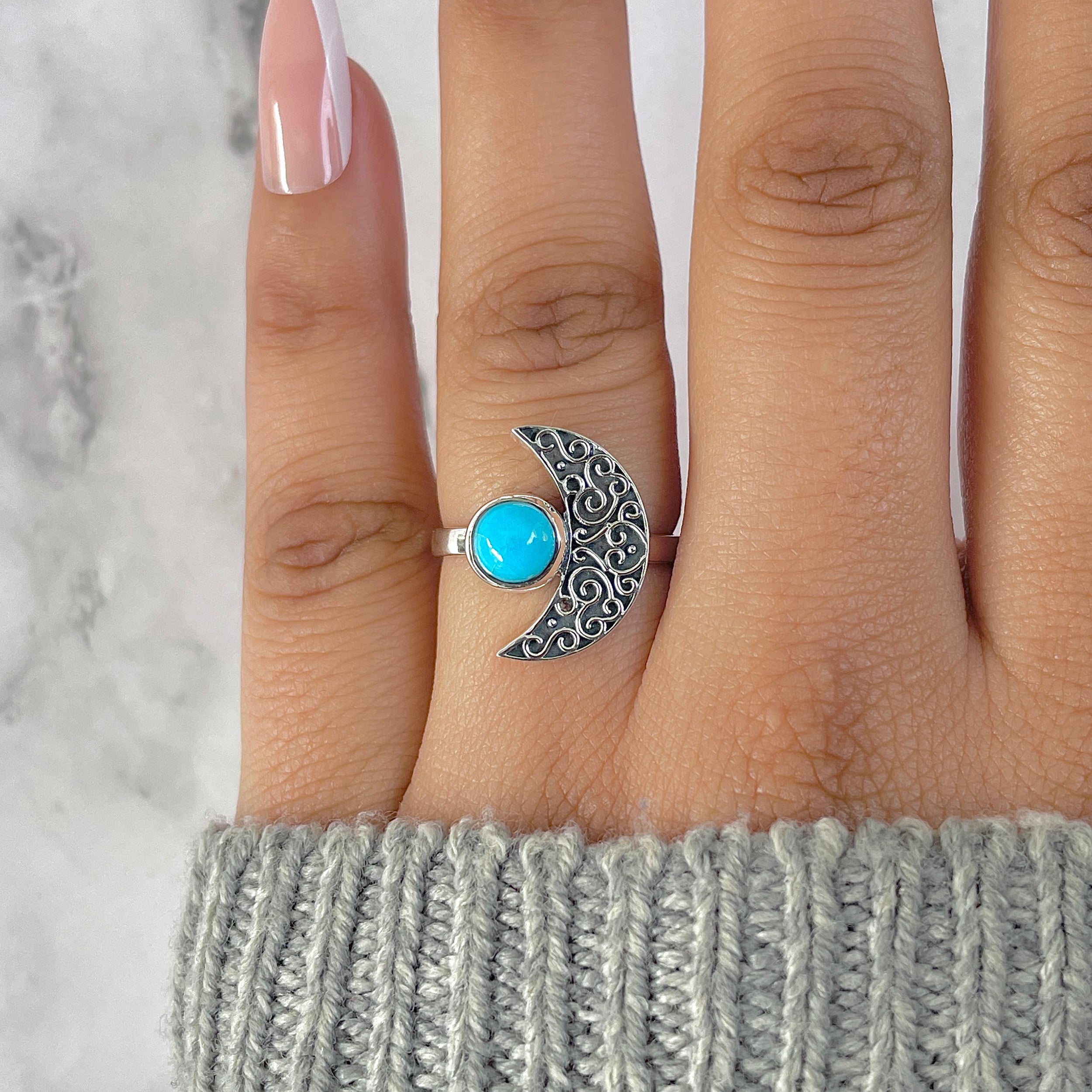 Turquoise Ring-(TRQ-RDR-1192.)