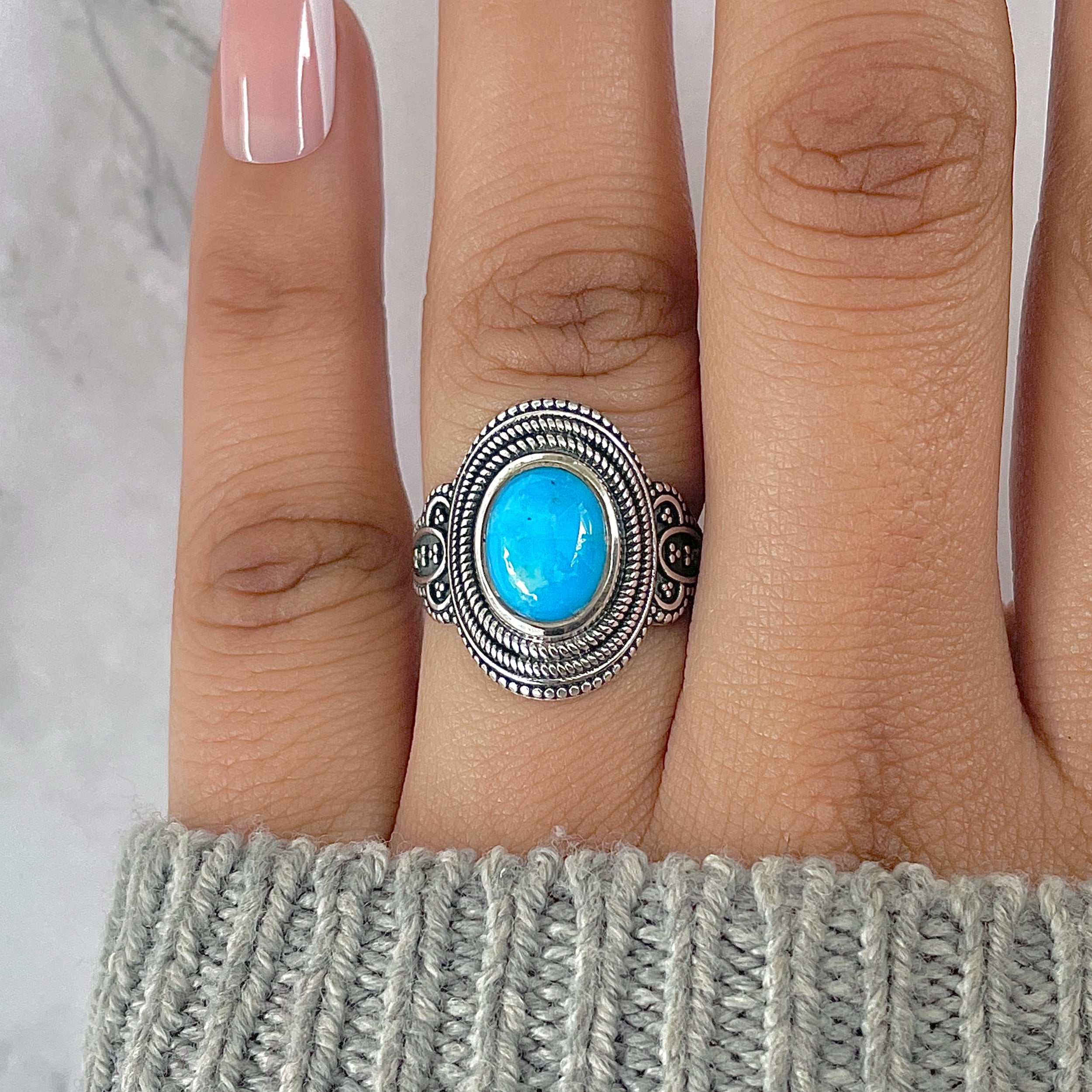Turquoise Ring-(TRQ-RDR-1278.)